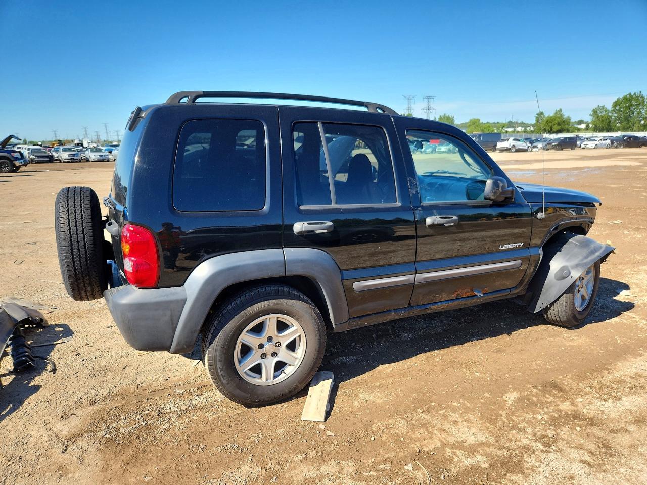 2004 Jeep Liberty Sport Black vin: 1J4GL48K54W259616