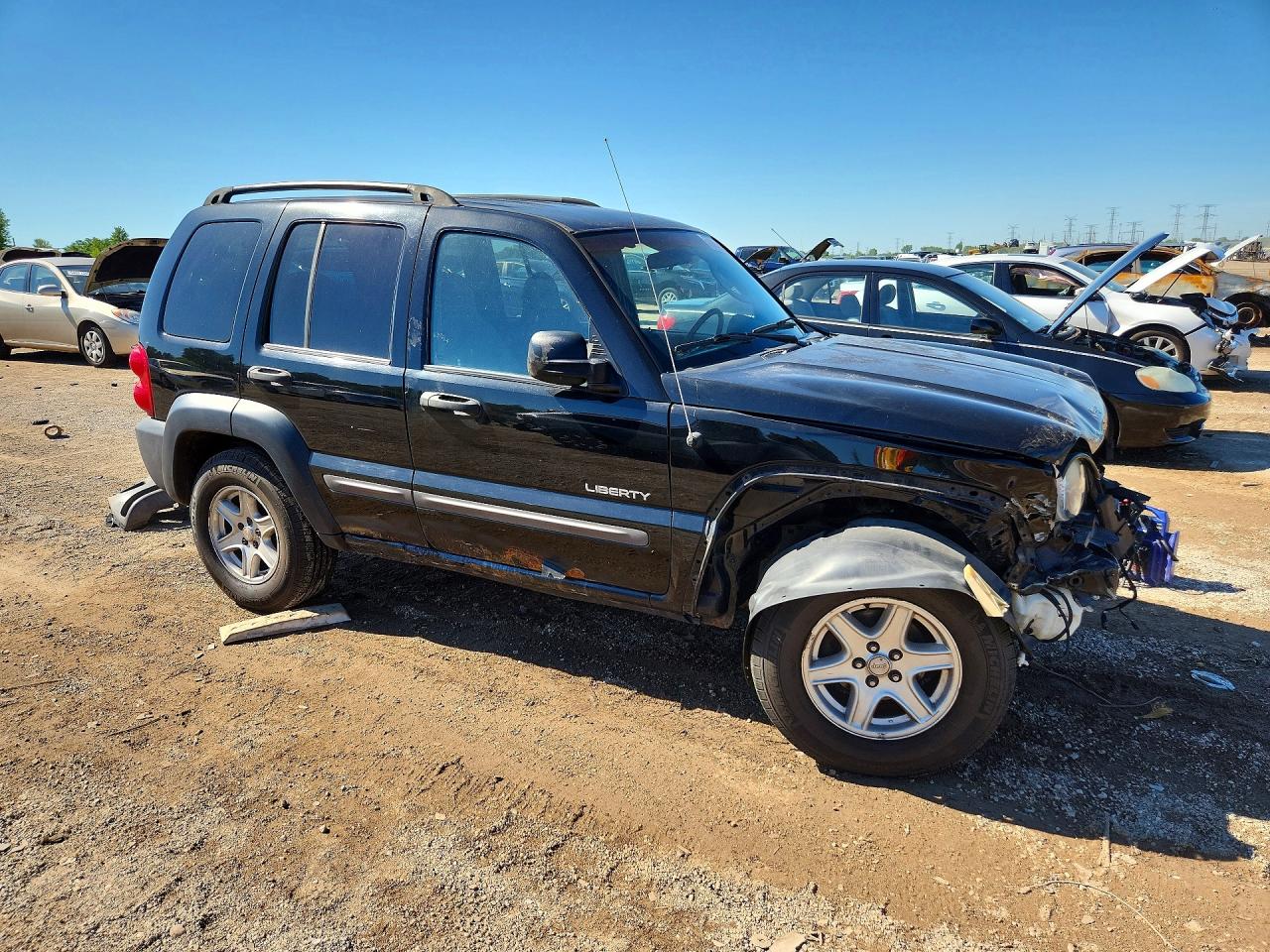 2004 Jeep Liberty Sport Black vin: 1J4GL48K54W259616