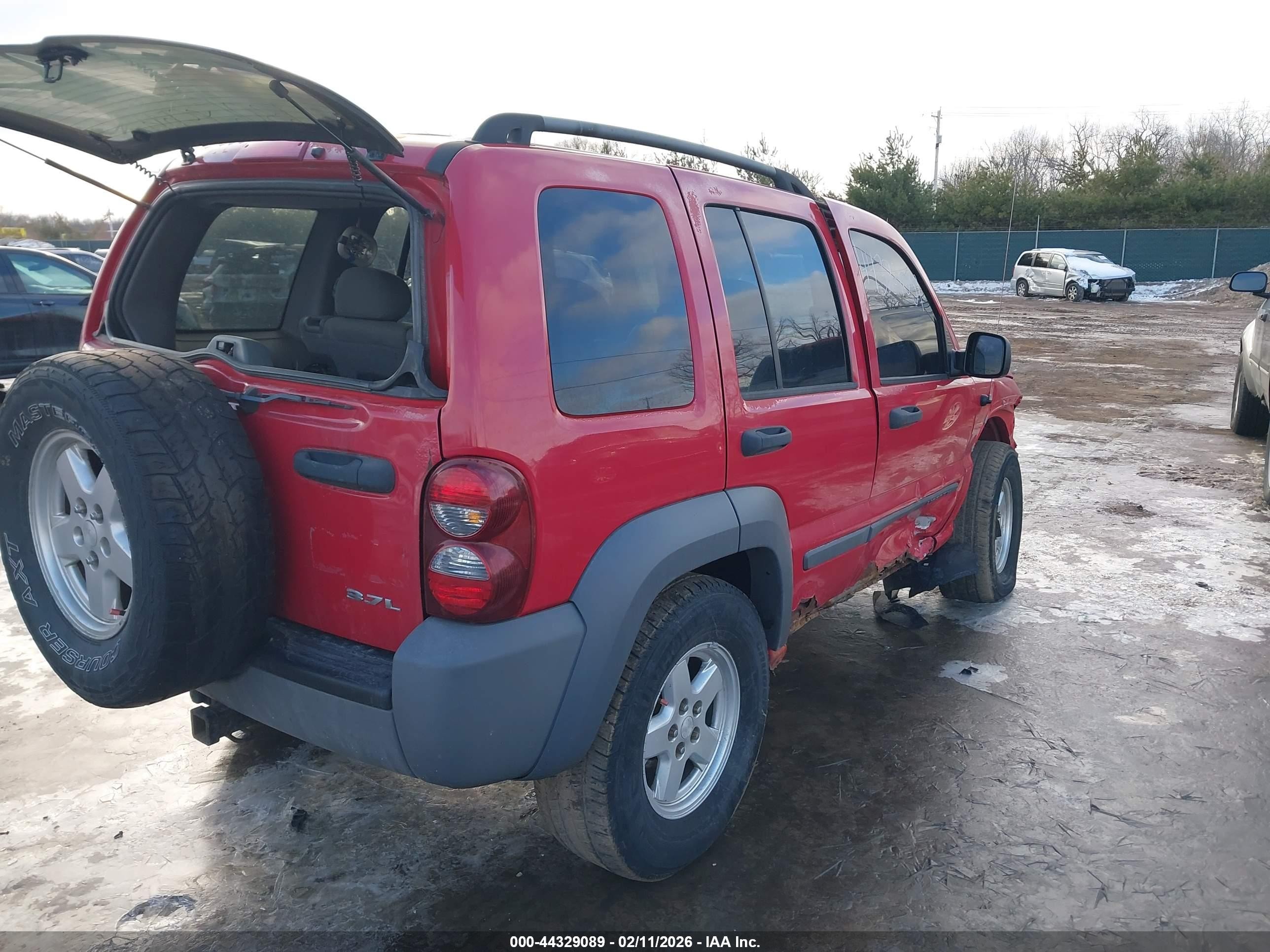 2005 Jeep Liberty Sport Красный vin: 1J4GL48K55W609232