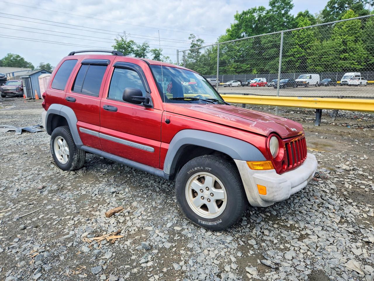 2005 Jeep Liberty Sport Red vin: 1J4GL48K55W658768