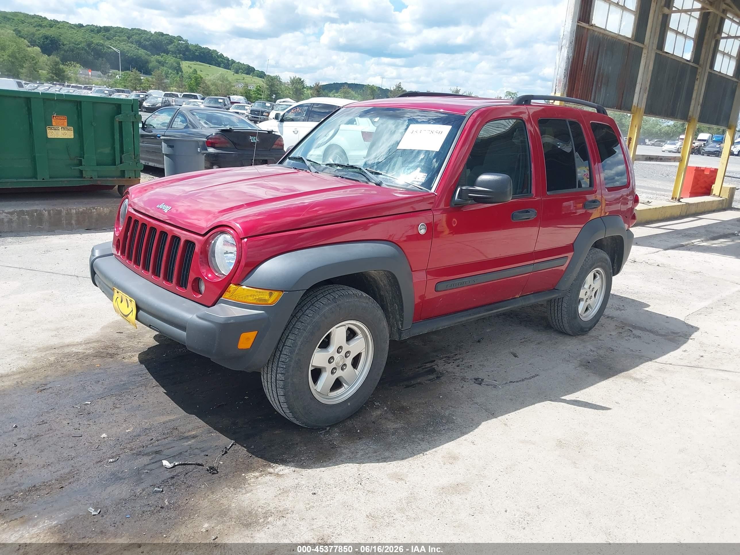 2006 Jeep Liberty Sport Red vin: 1J4GL48K56W209107
