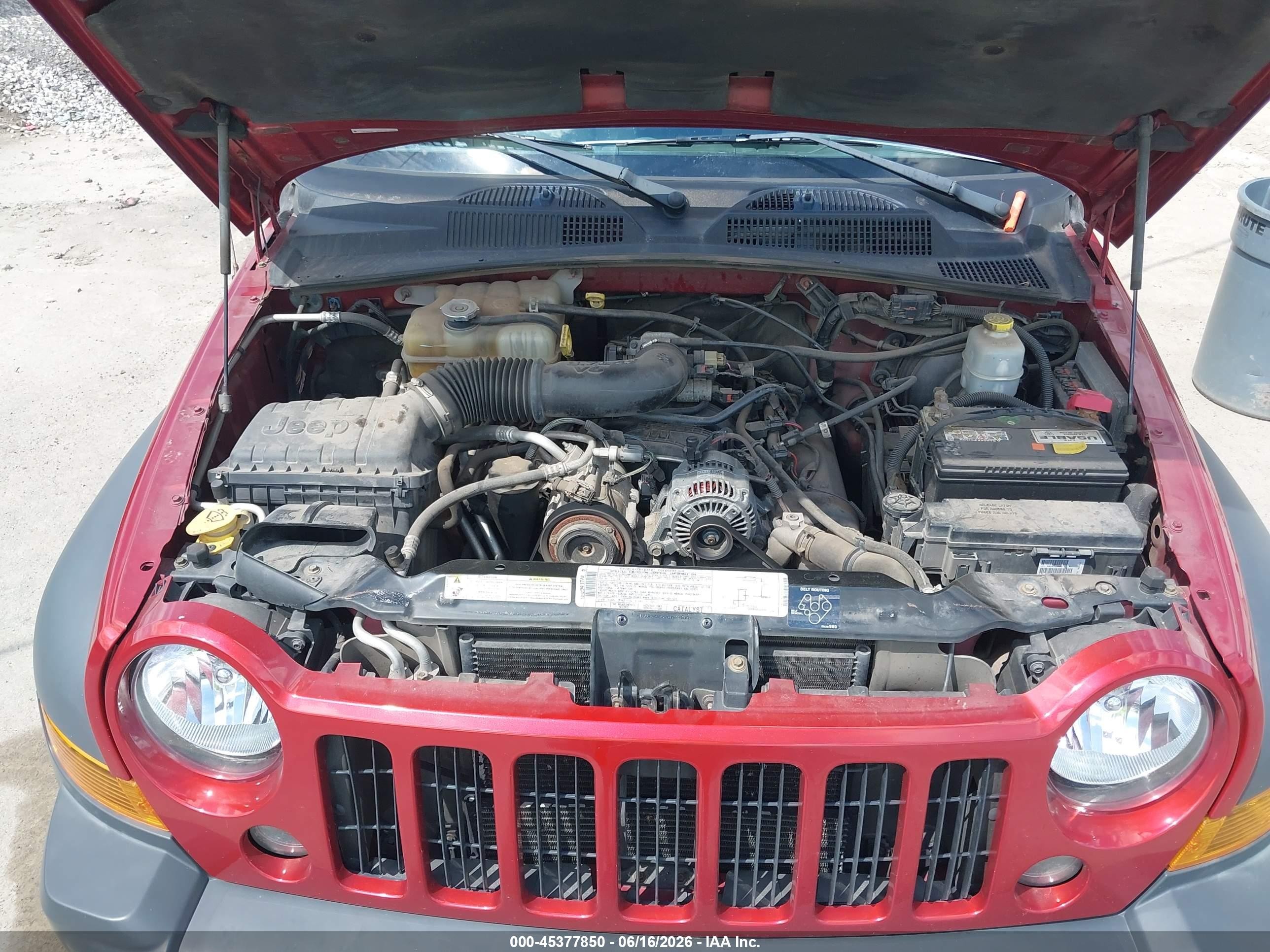 2006 Jeep Liberty Sport Red vin: 1J4GL48K56W209107