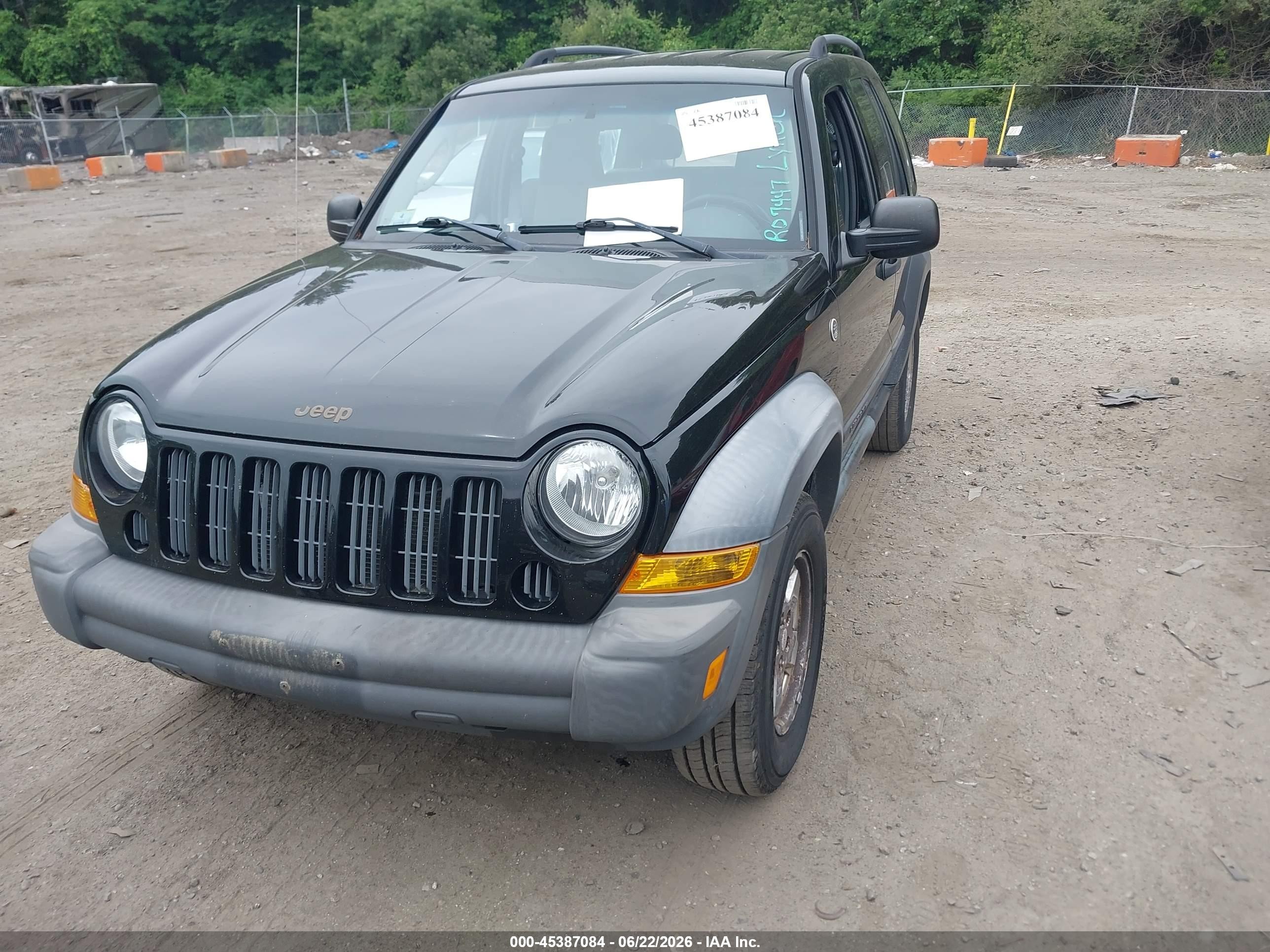 2006 Jeep Liberty Sport Black vin: 1J4GL48K56W247758