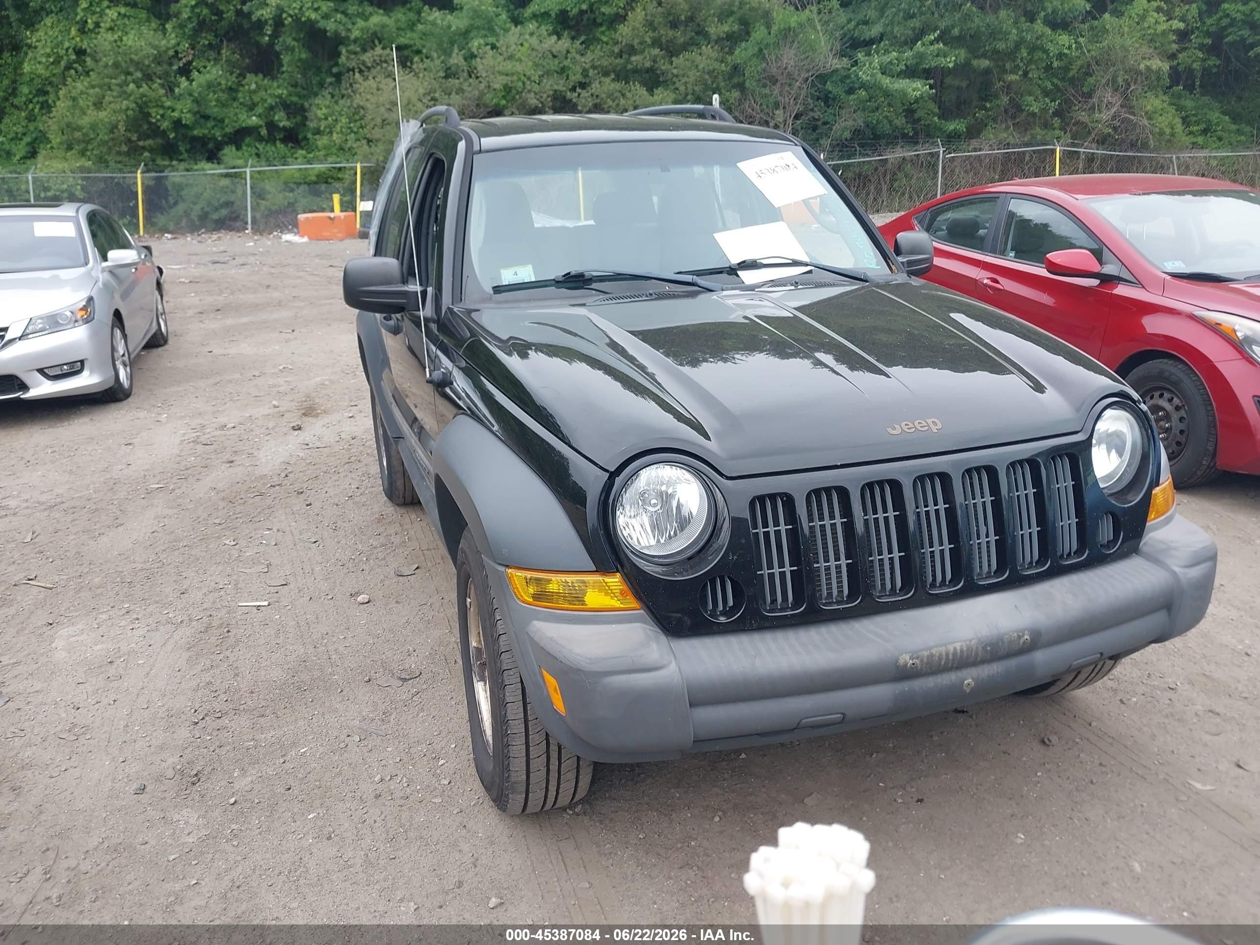 2006 Jeep Liberty Sport Black vin: 1J4GL48K56W247758