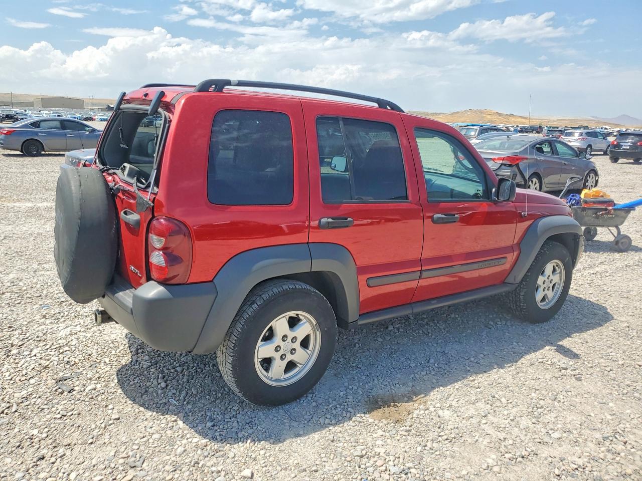 2006 Jeep Liberty Sport Red vin: 1J4GL48K56W249686