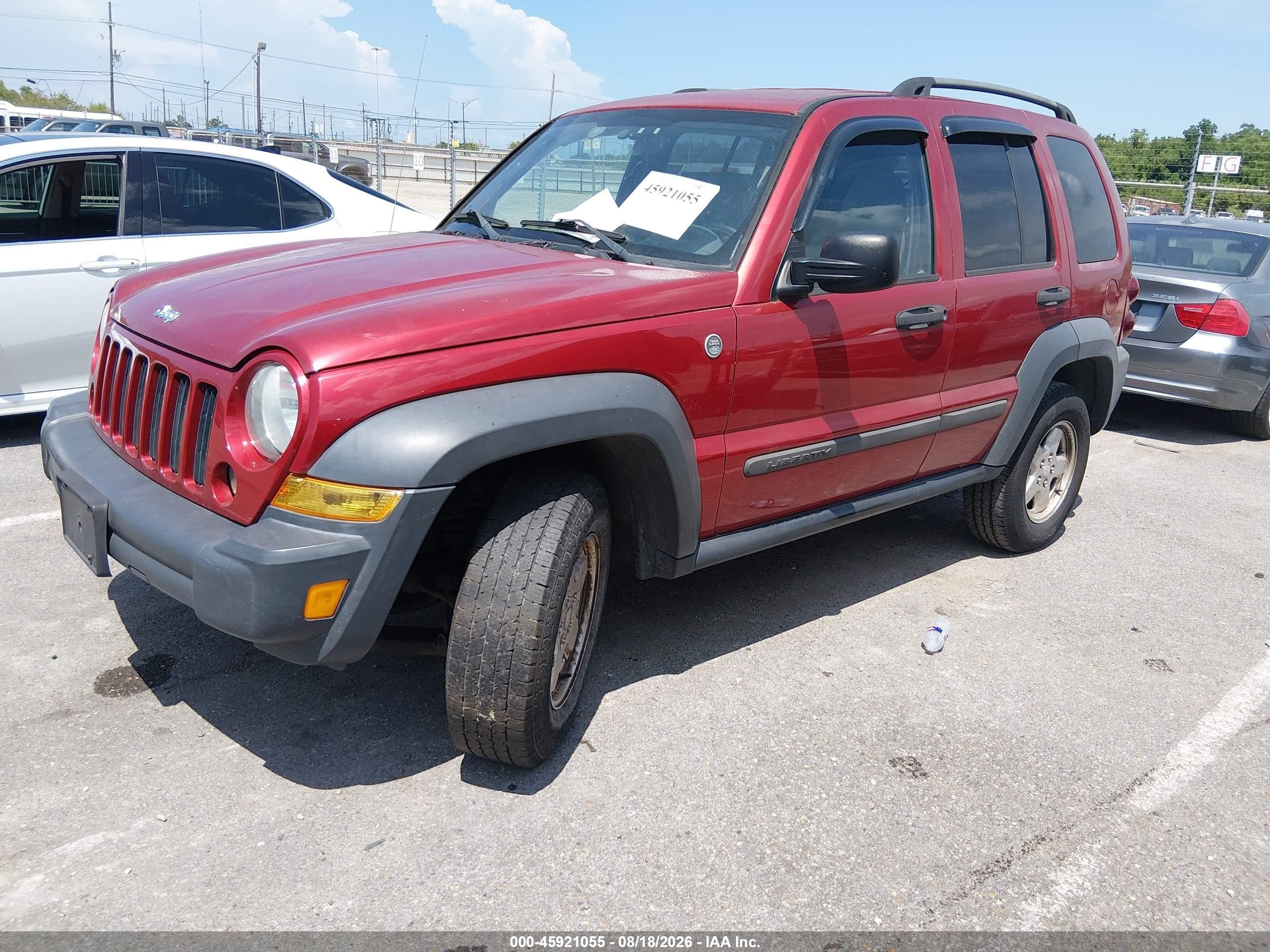 2006 Jeep Liberty Sport Red vin: 1J4GL48K56W253544
