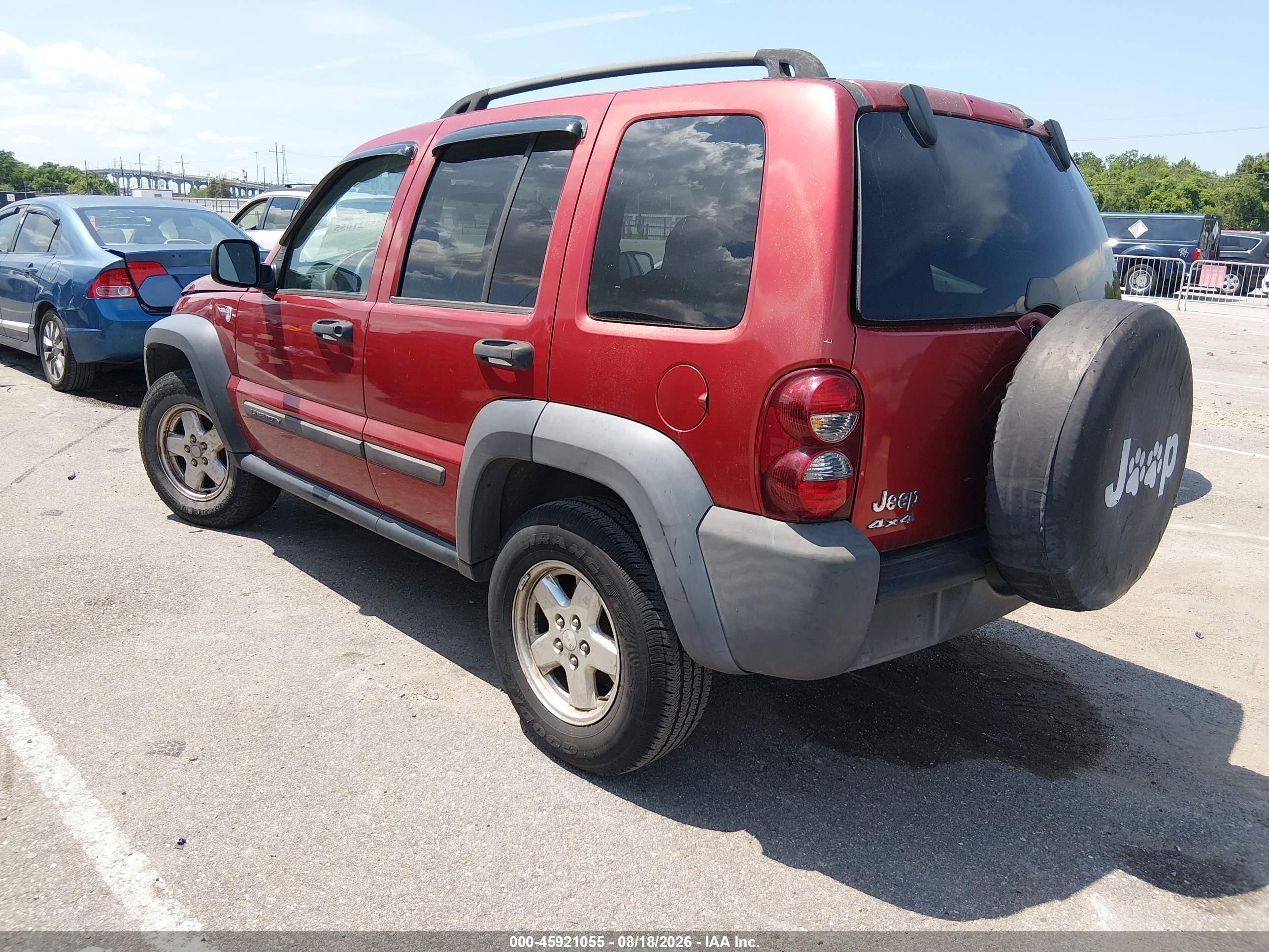 2006 Jeep Liberty Sport Red vin: 1J4GL48K56W253544