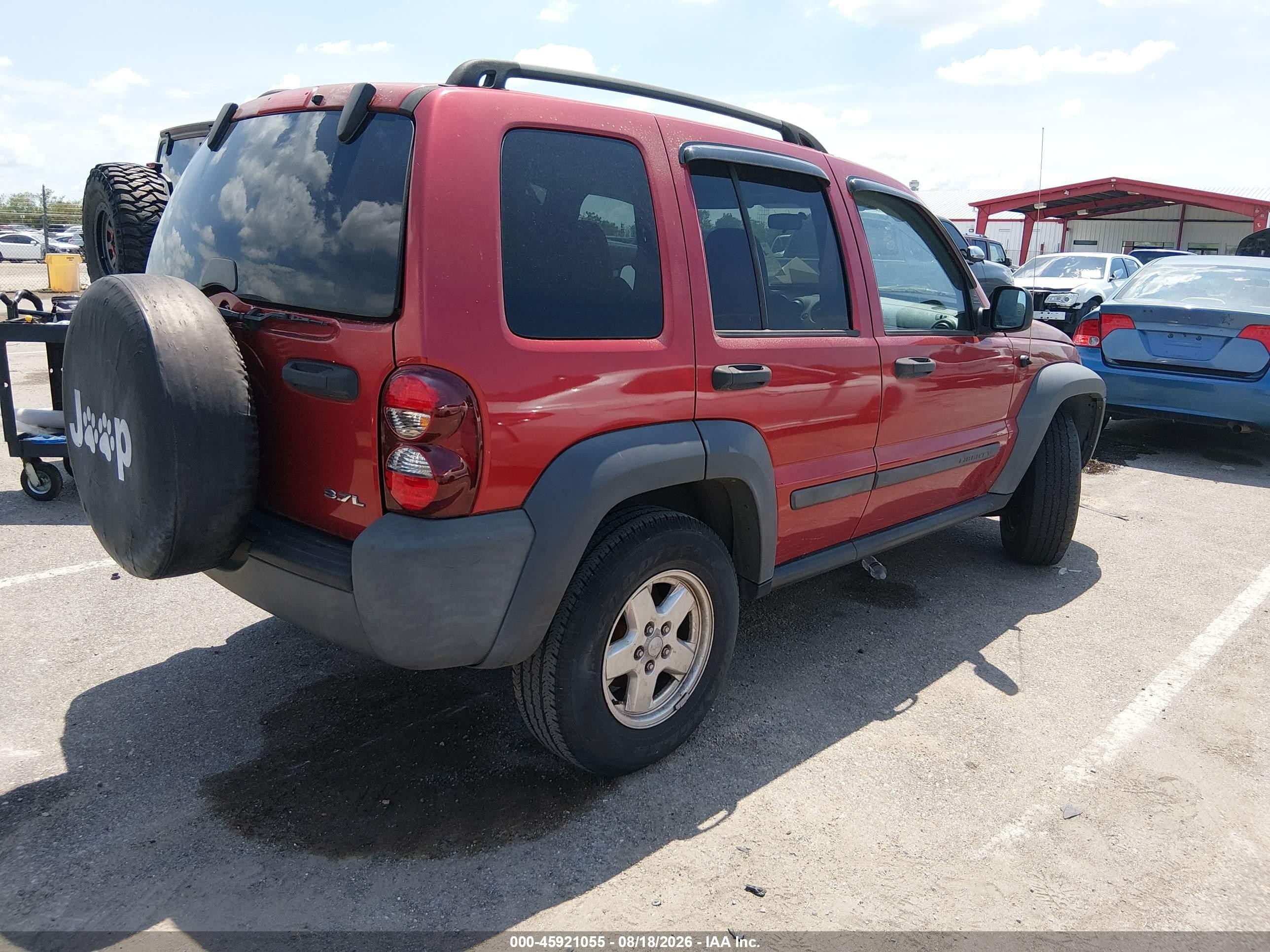 2006 Jeep Liberty Sport Red vin: 1J4GL48K56W253544