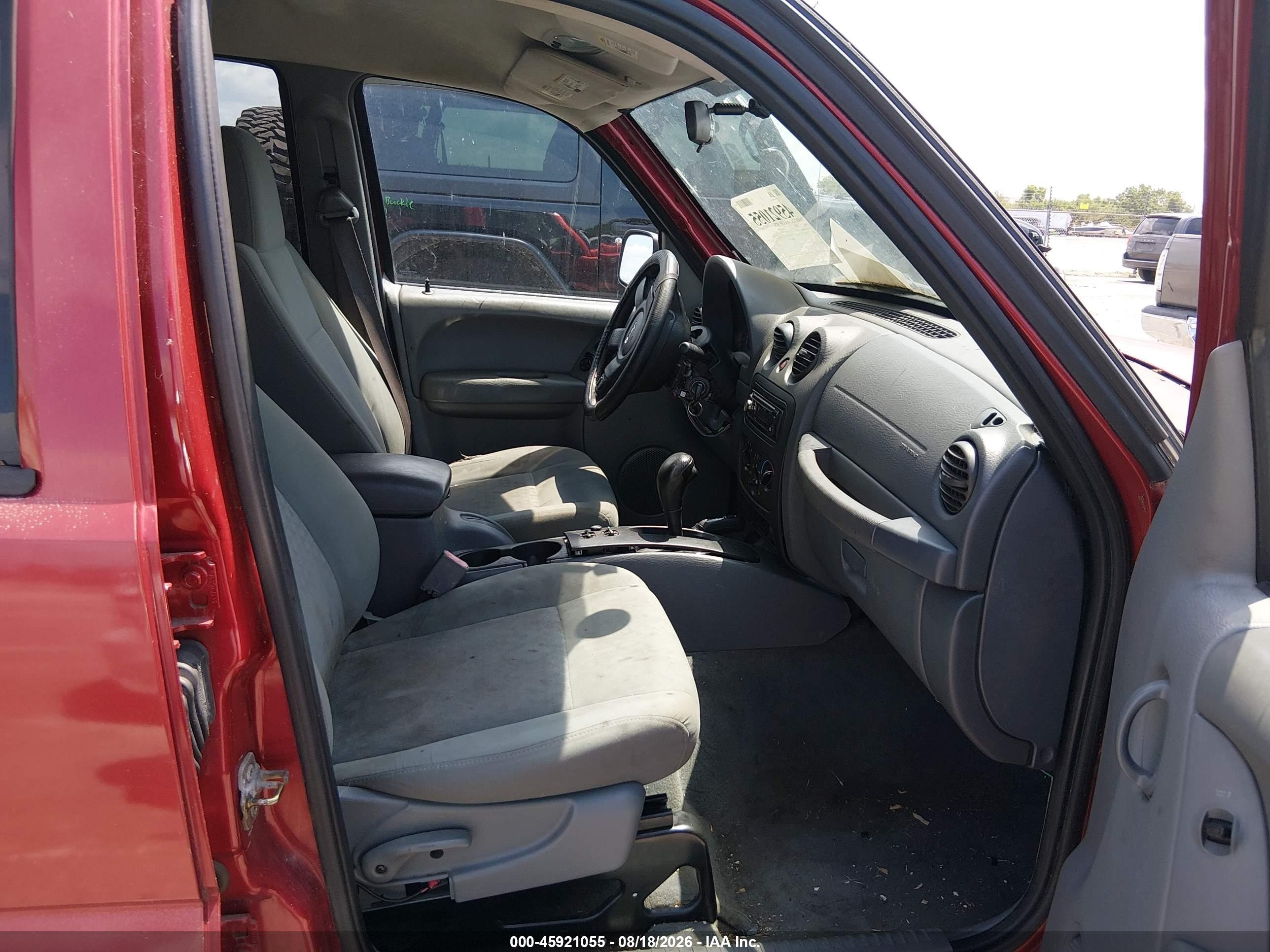 2006 Jeep Liberty Sport Red vin: 1J4GL48K56W253544