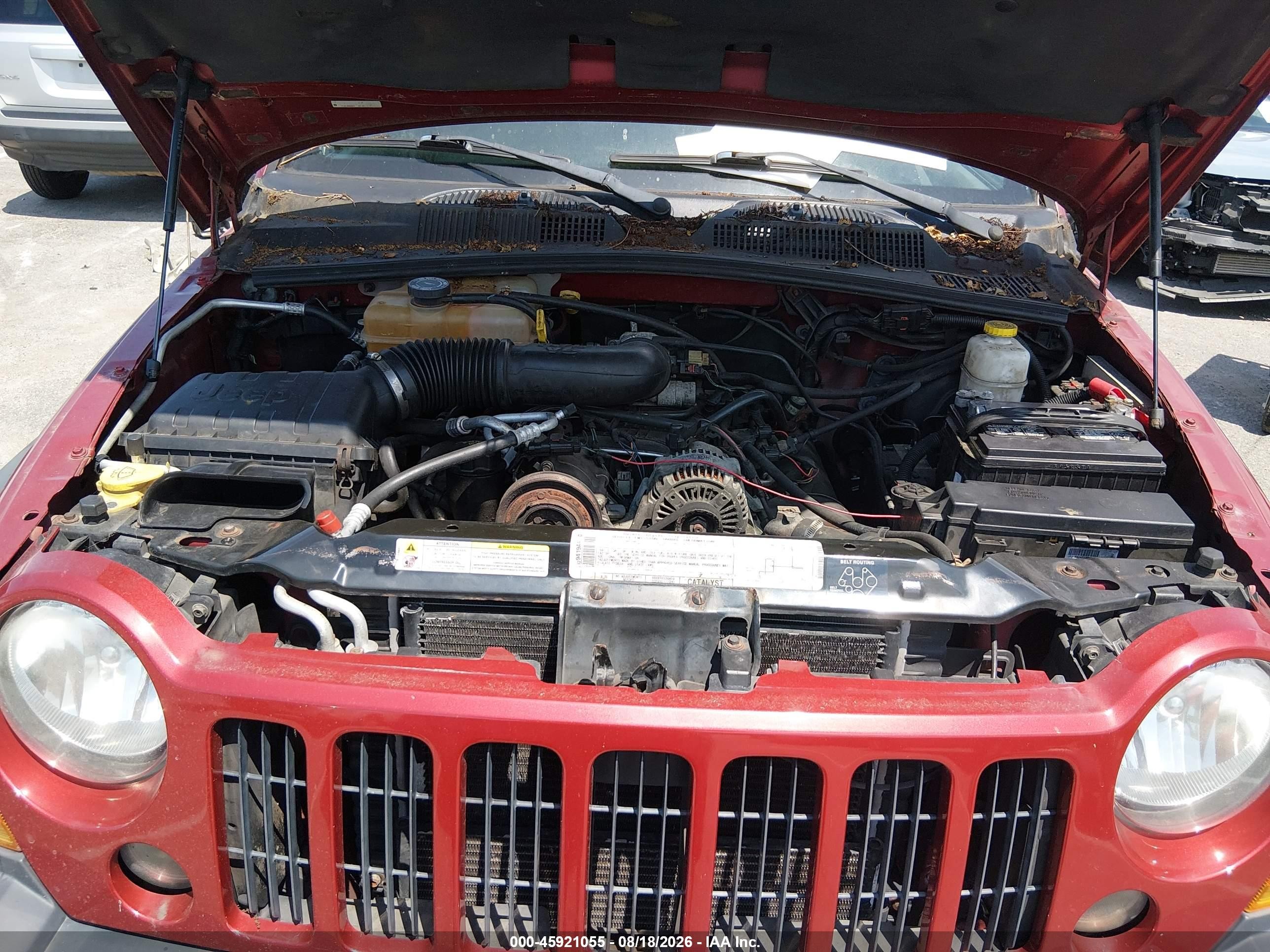 2006 Jeep Liberty Sport Red vin: 1J4GL48K56W253544