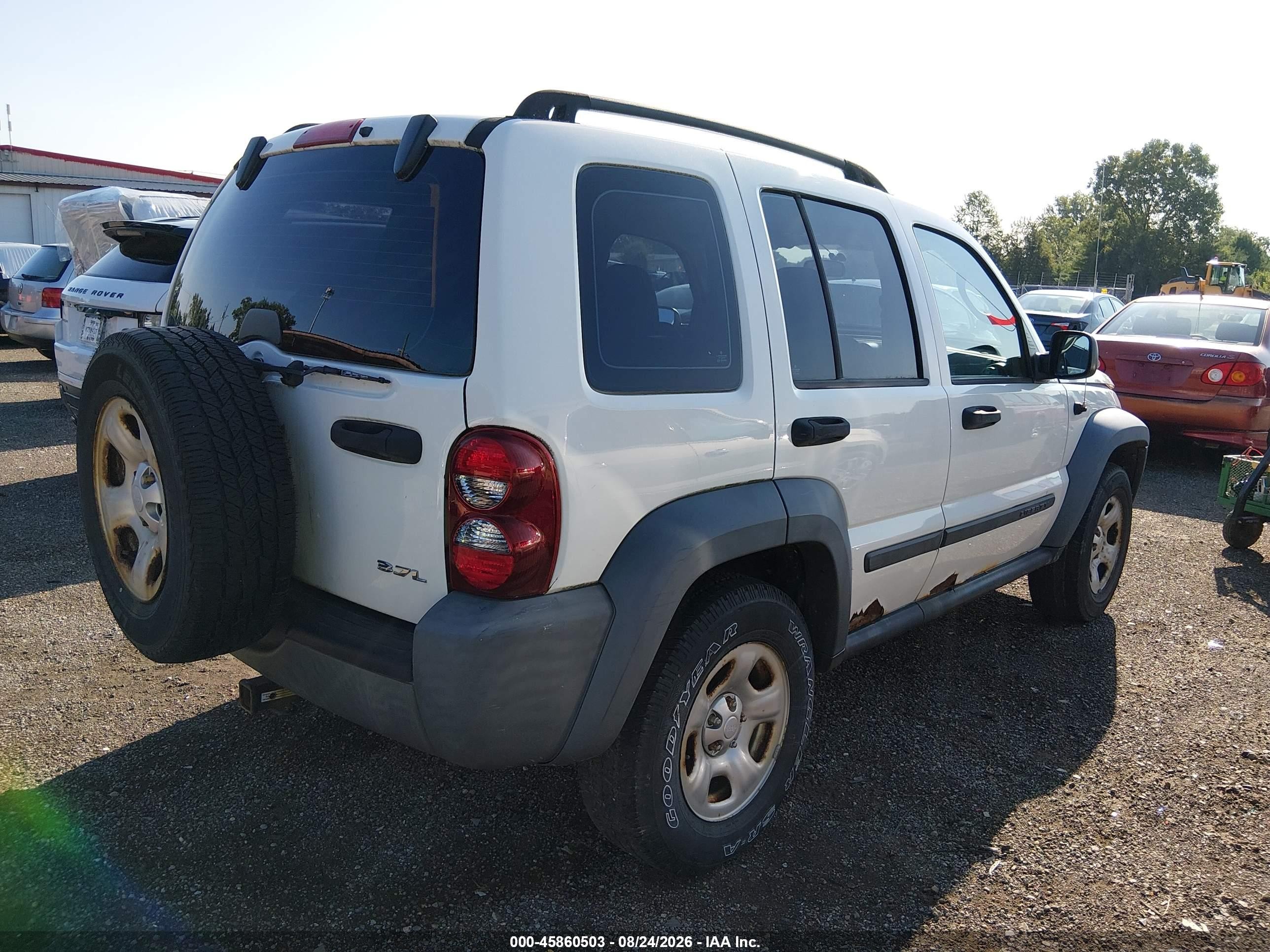2007 Jeep Liberty Sport Белый vin: 1J4GL48K57W520831