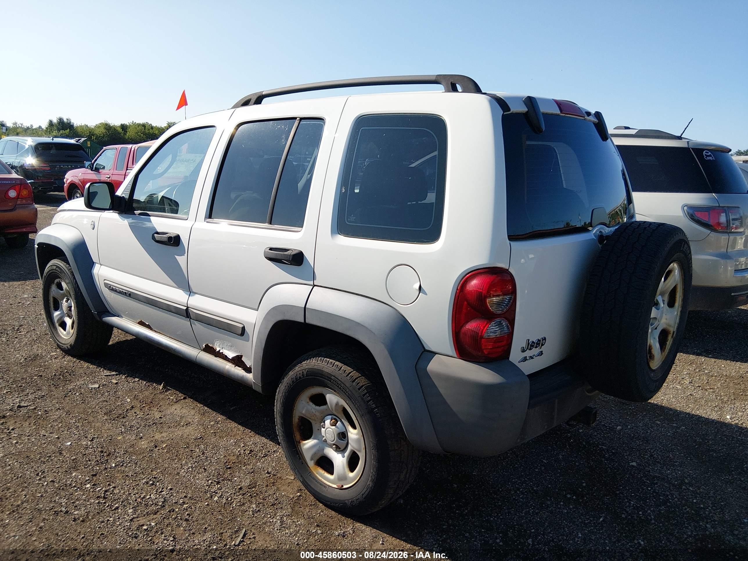 2007 Jeep Liberty Sport Белый vin: 1J4GL48K57W520831