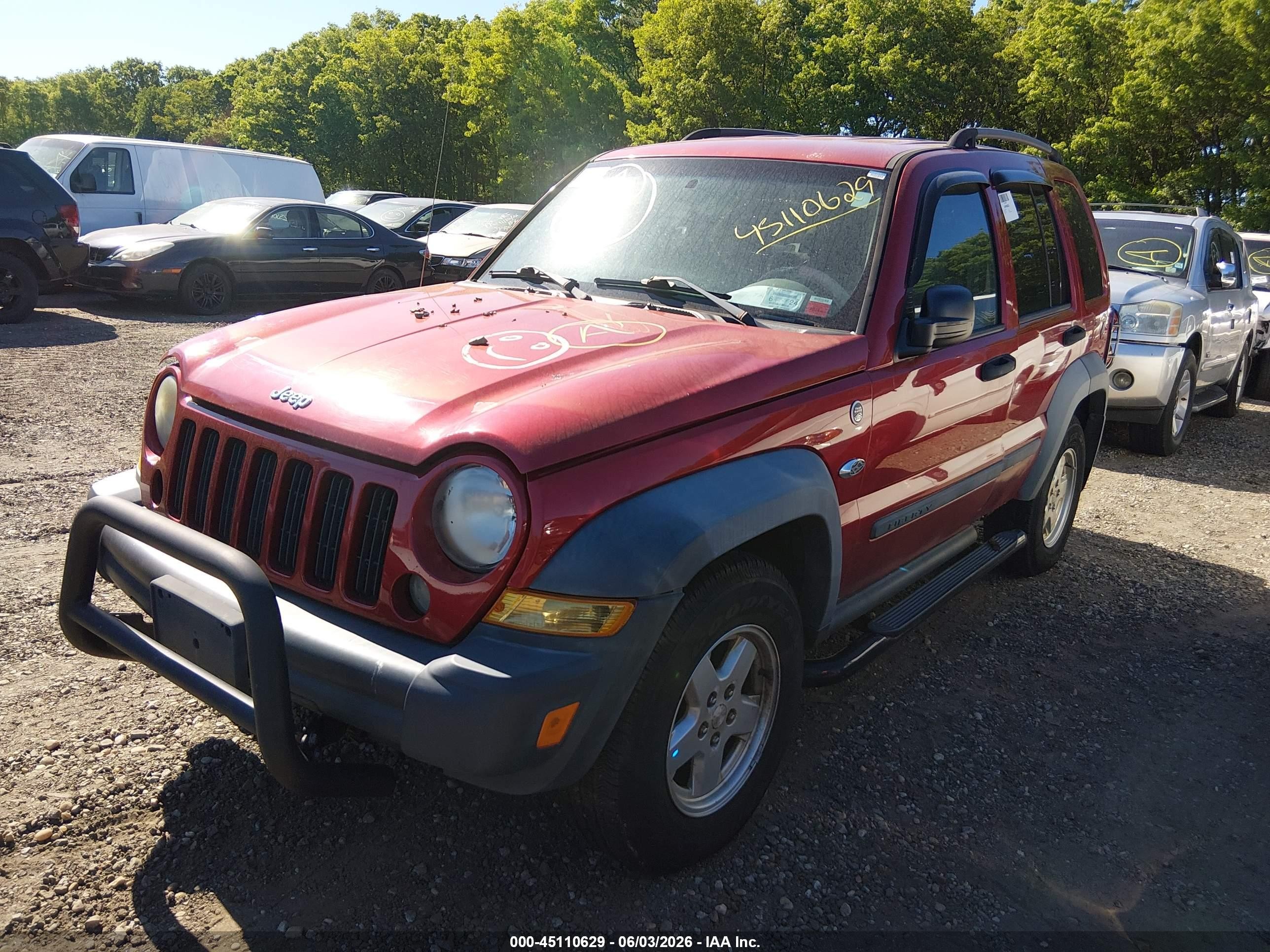 2007 Jeep Liberty Sport Red vin: 1J4GL48K57W574985