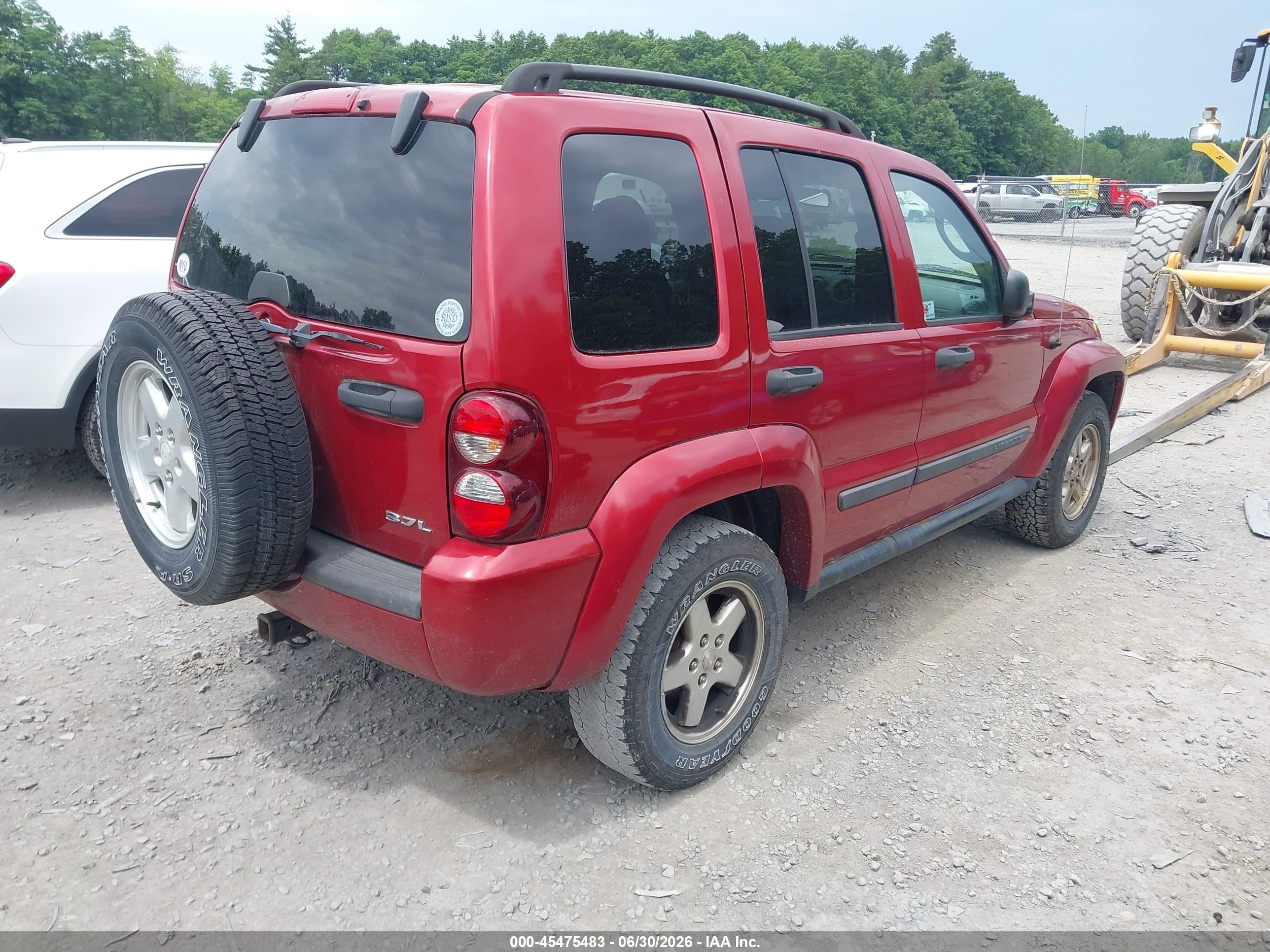 2007 Jeep Liberty Sport Red vin: 1J4GL48K57W696181