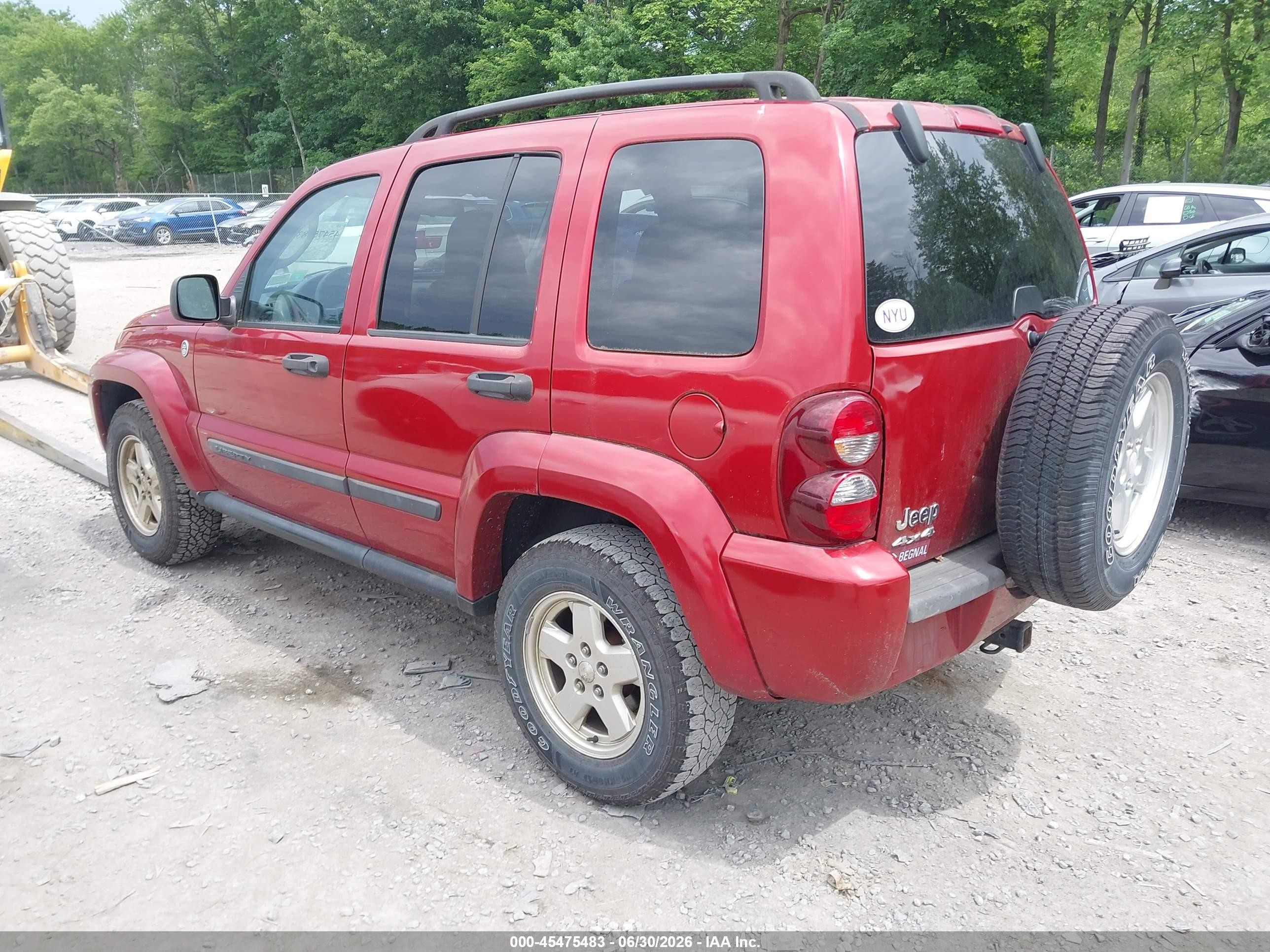 2007 Jeep Liberty Sport Red vin: 1J4GL48K57W696181