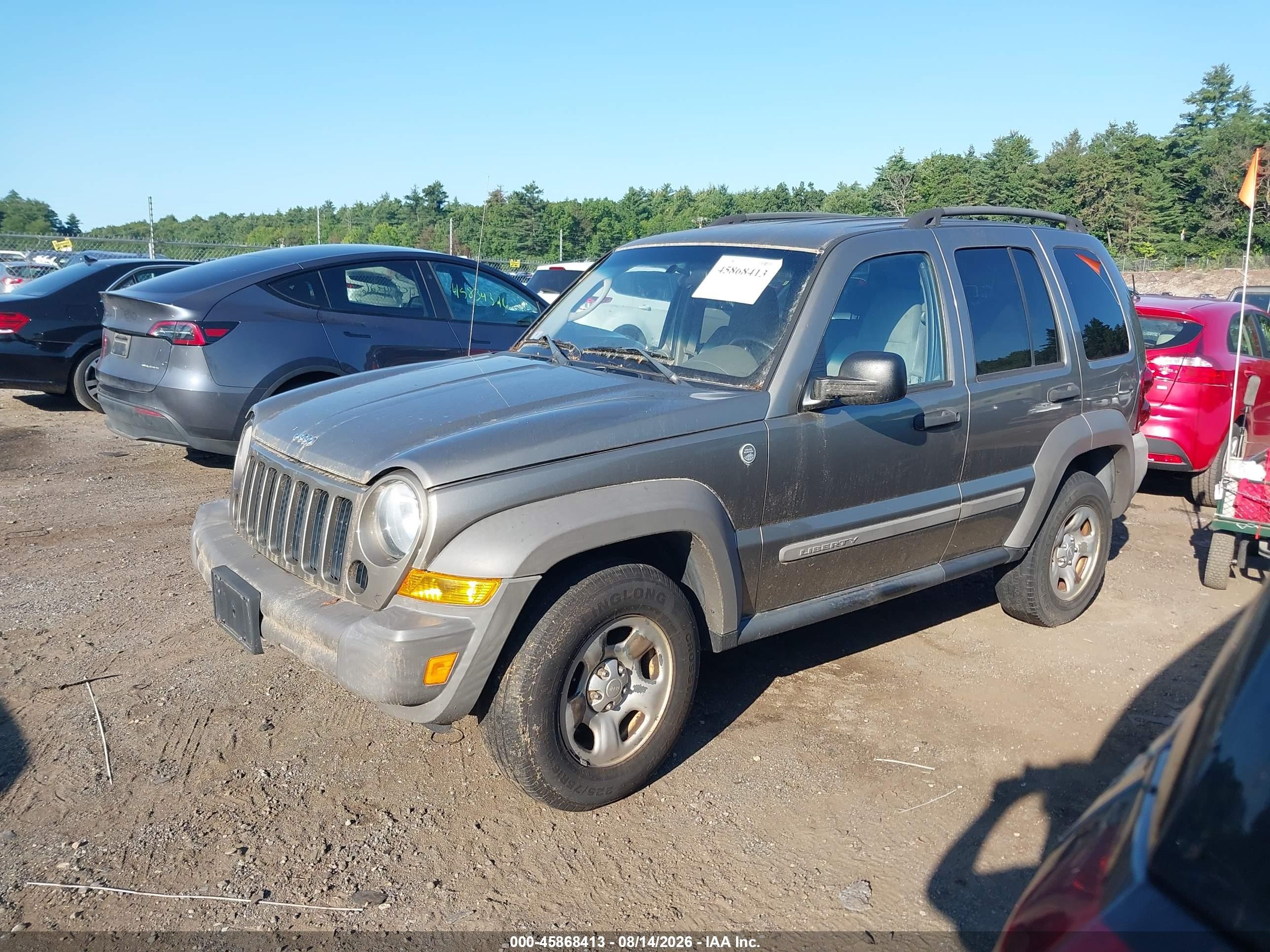 2007 Jeep Liberty Sport Gray vin: 1J4GL48K57W704876