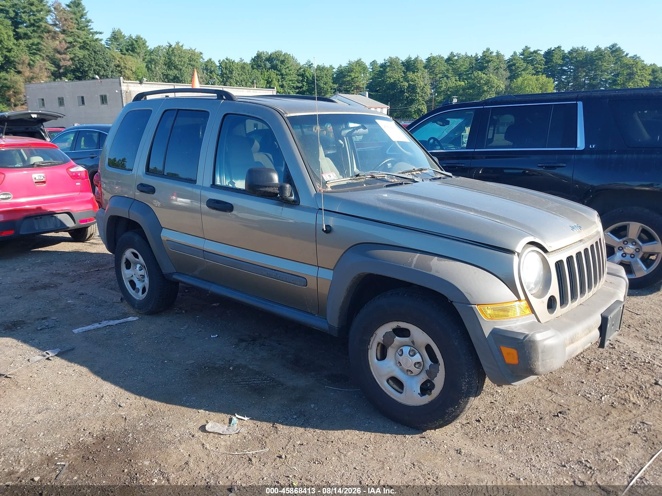 2007 Jeep Liberty Sport Gray vin: 1J4GL48K57W704876