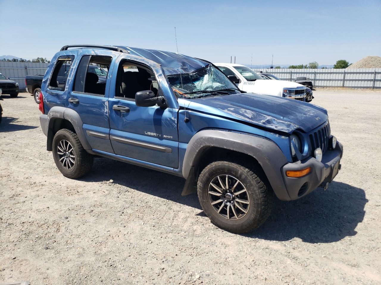 2003 Jeep Liberty Sport Синий vin: 1J4GL48K63W734530