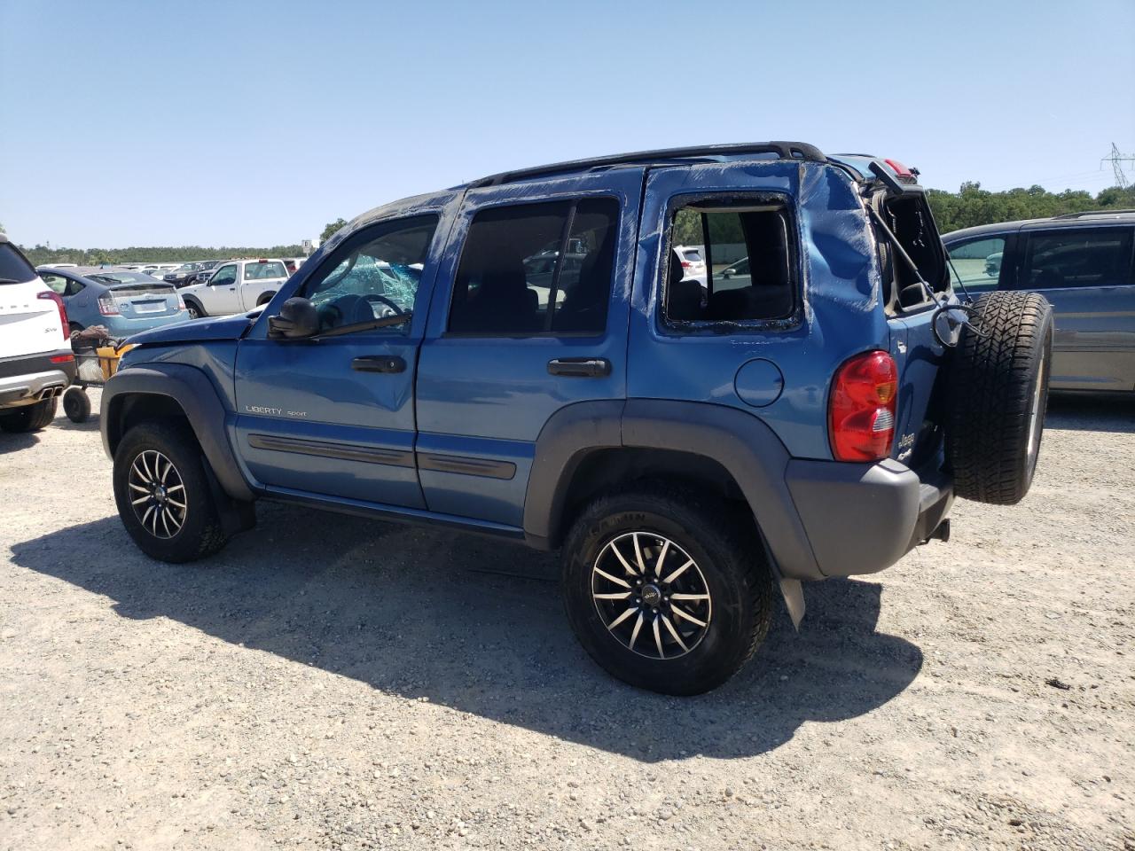 2003 Jeep Liberty Sport Синий vin: 1J4GL48K63W734530