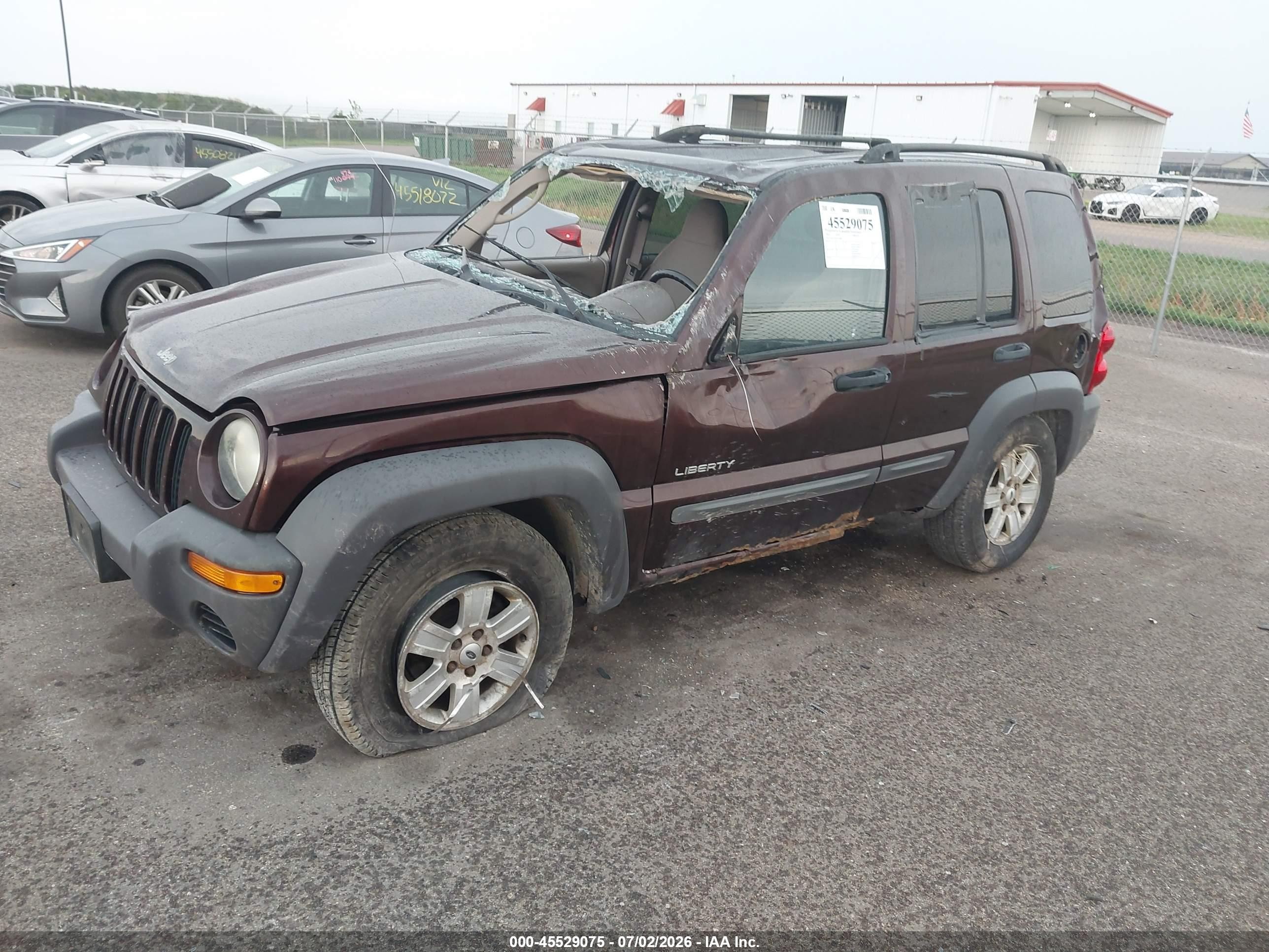 2004 Jeep Liberty Sport Burgundy vin: 1J4GL48K64W135807