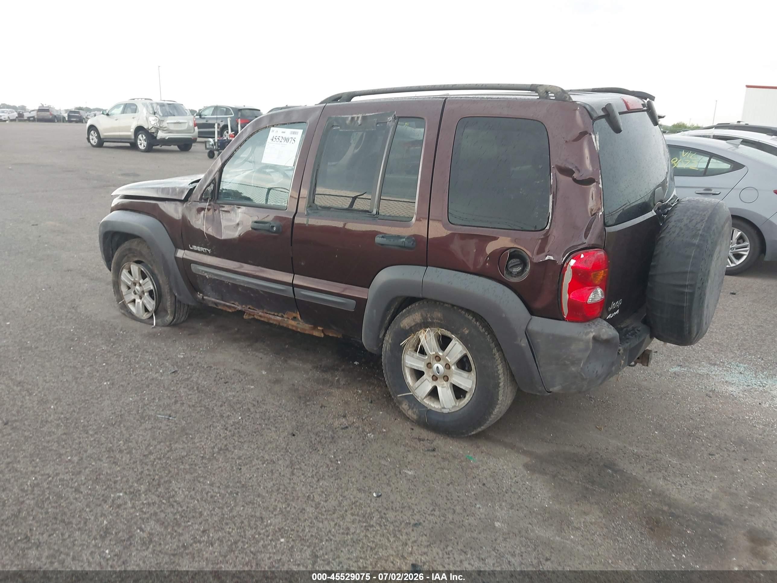 2004 Jeep Liberty Sport Burgundy vin: 1J4GL48K64W135807