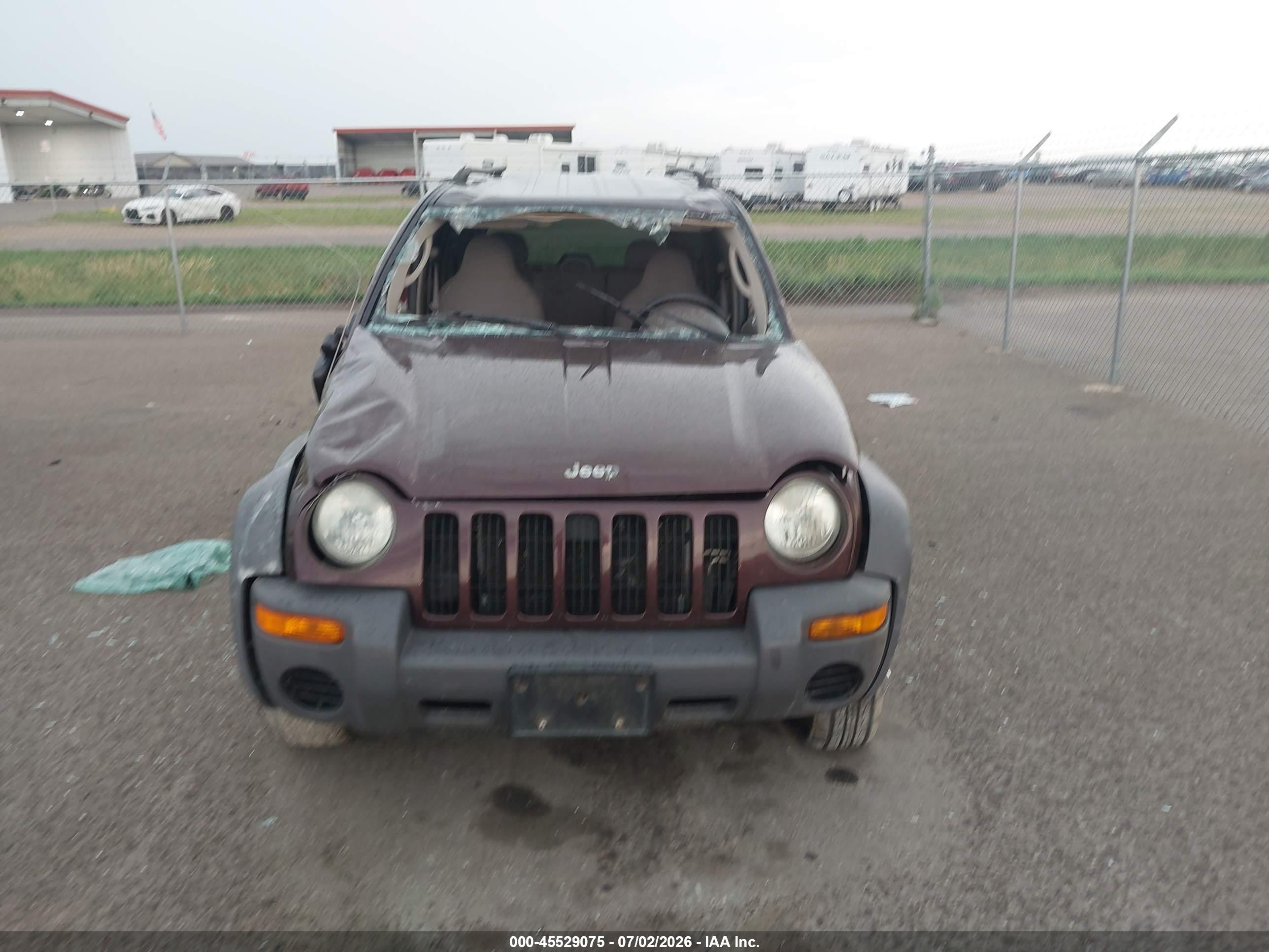 2004 Jeep Liberty Sport Burgundy vin: 1J4GL48K64W135807