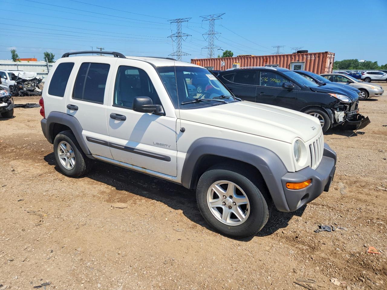 2004 Jeep Liberty Sport White vin: 1J4GL48K64W286193