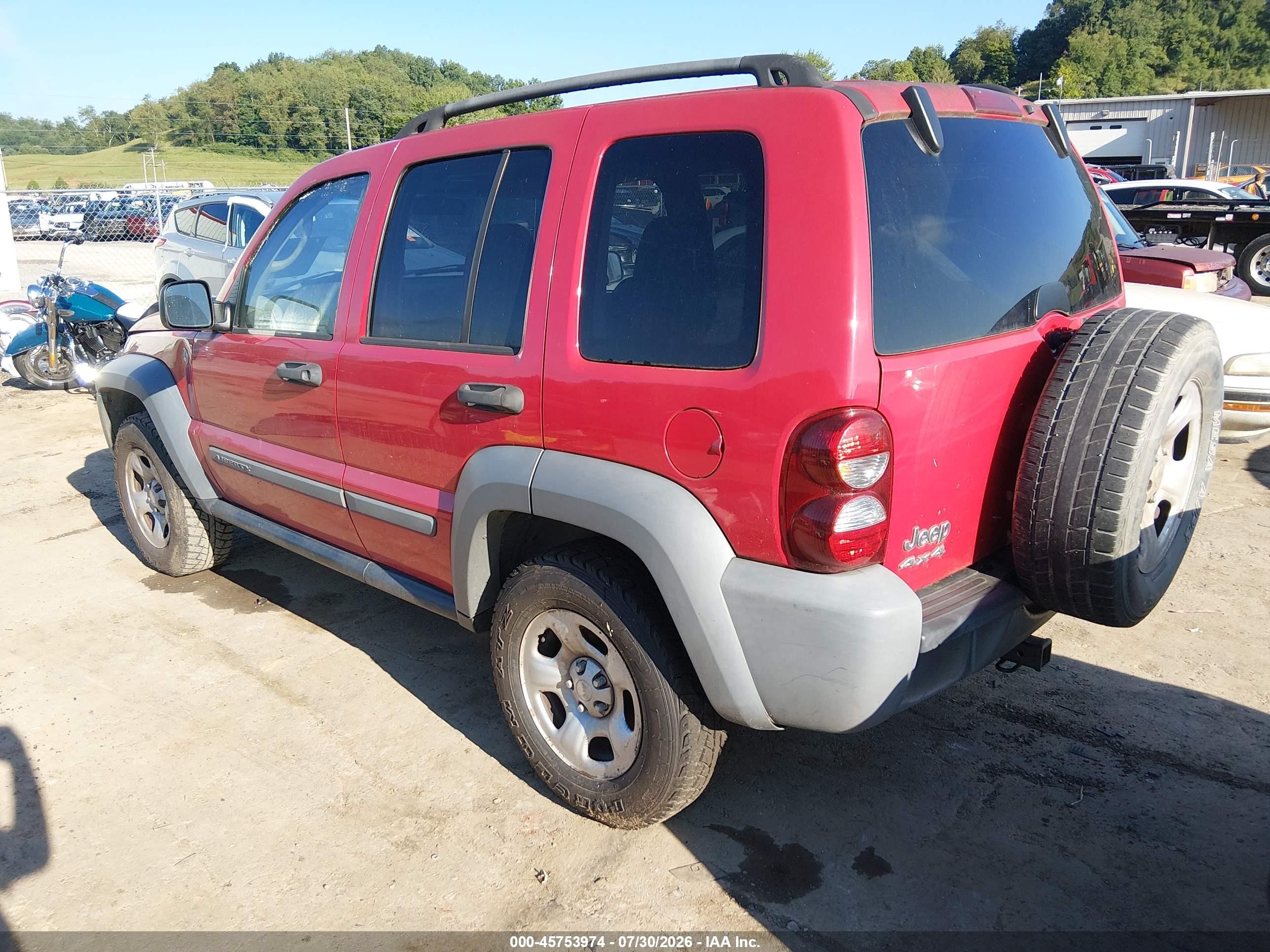 2005 Jeep Liberty Sport Red vin: 1J4GL48K65W502271