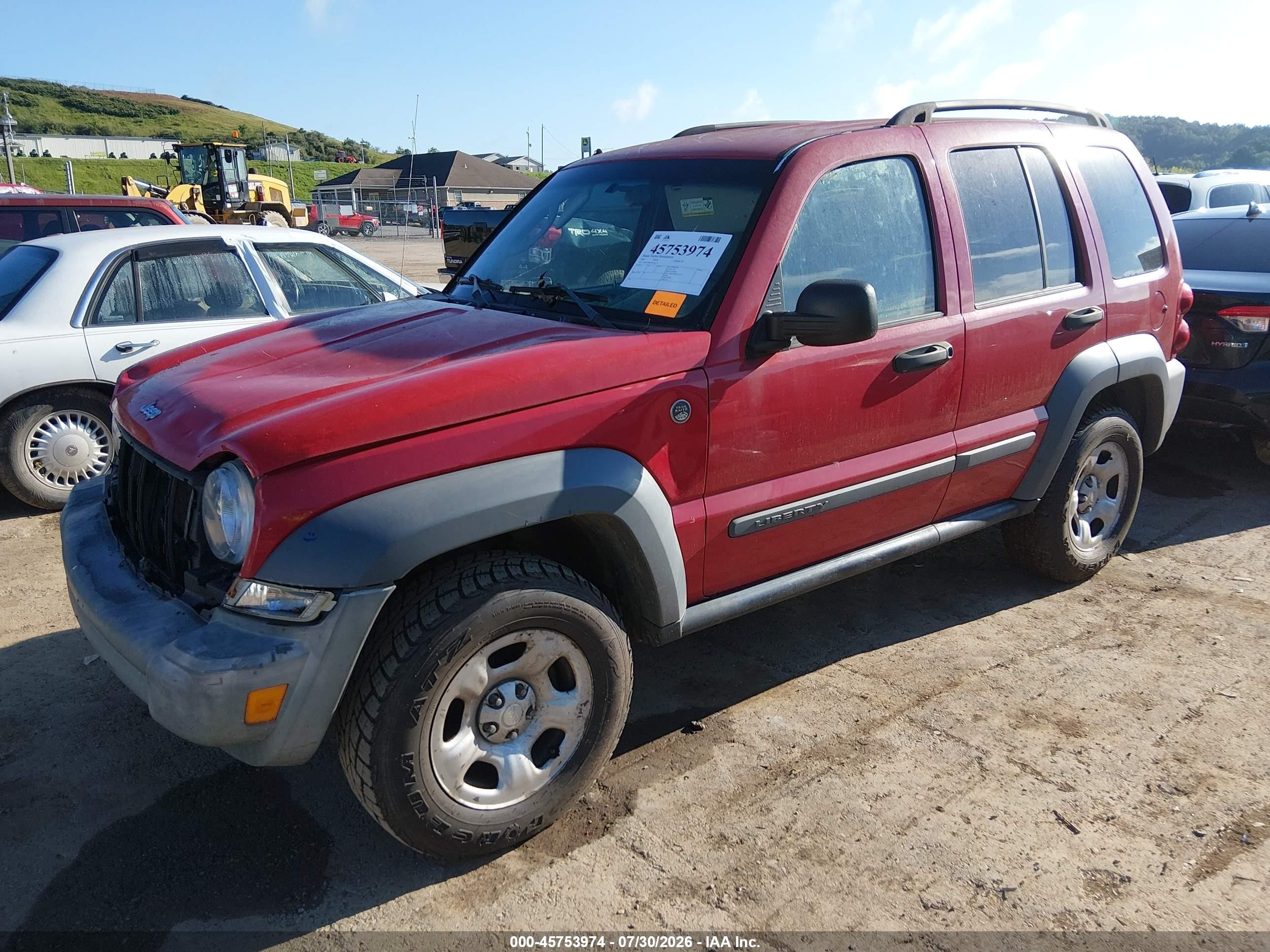 2005 Jeep Liberty Sport Red vin: 1J4GL48K65W502271