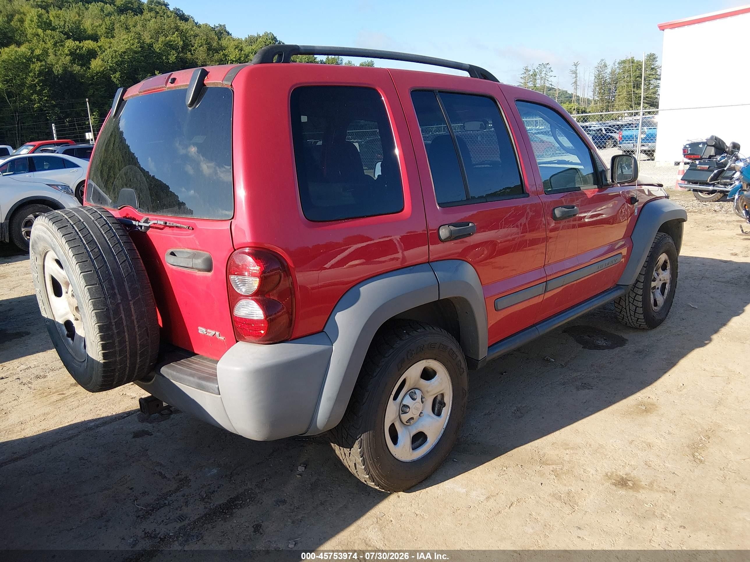 2005 Jeep Liberty Sport Red vin: 1J4GL48K65W502271