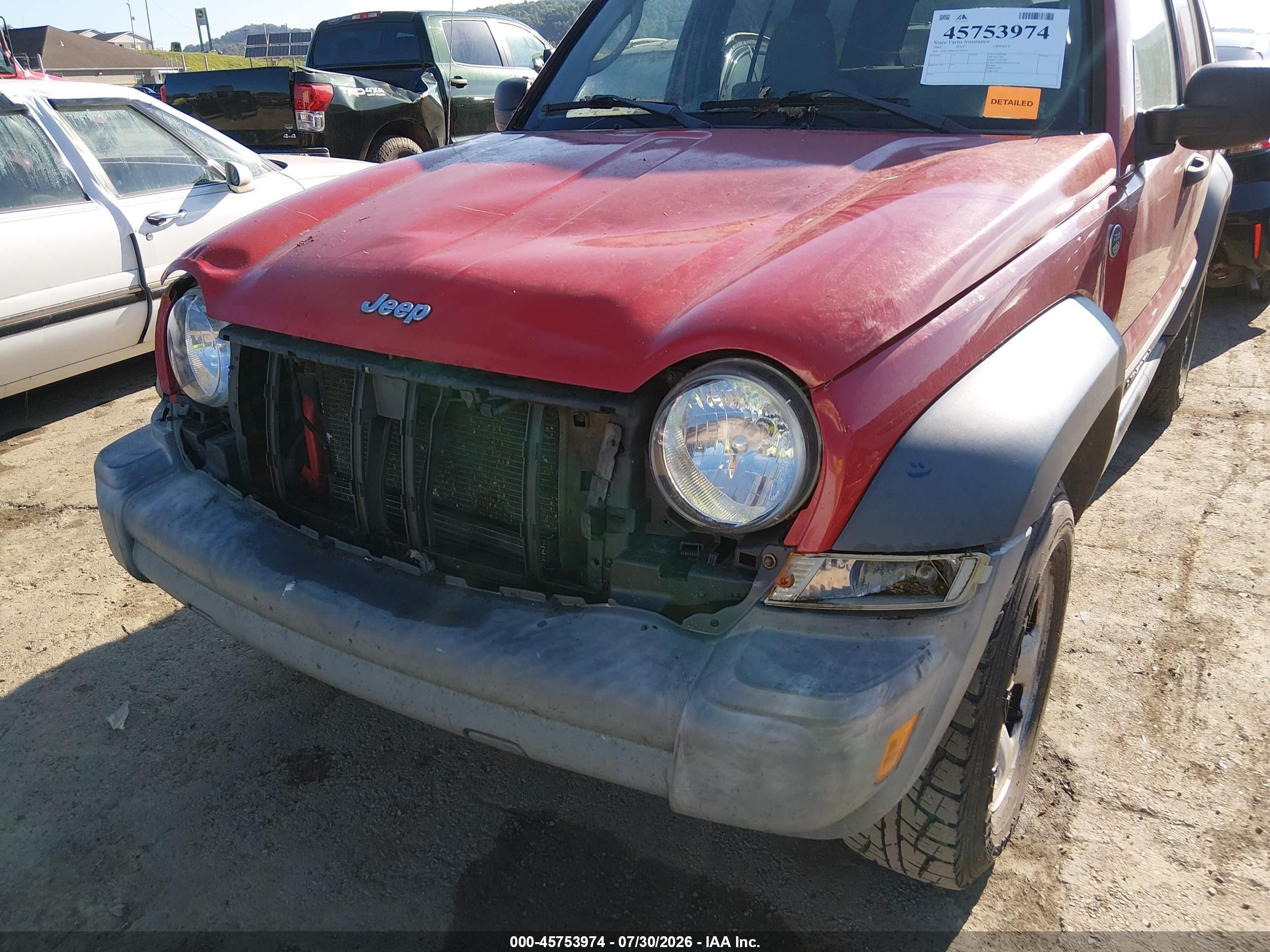 2005 Jeep Liberty Sport Red vin: 1J4GL48K65W502271