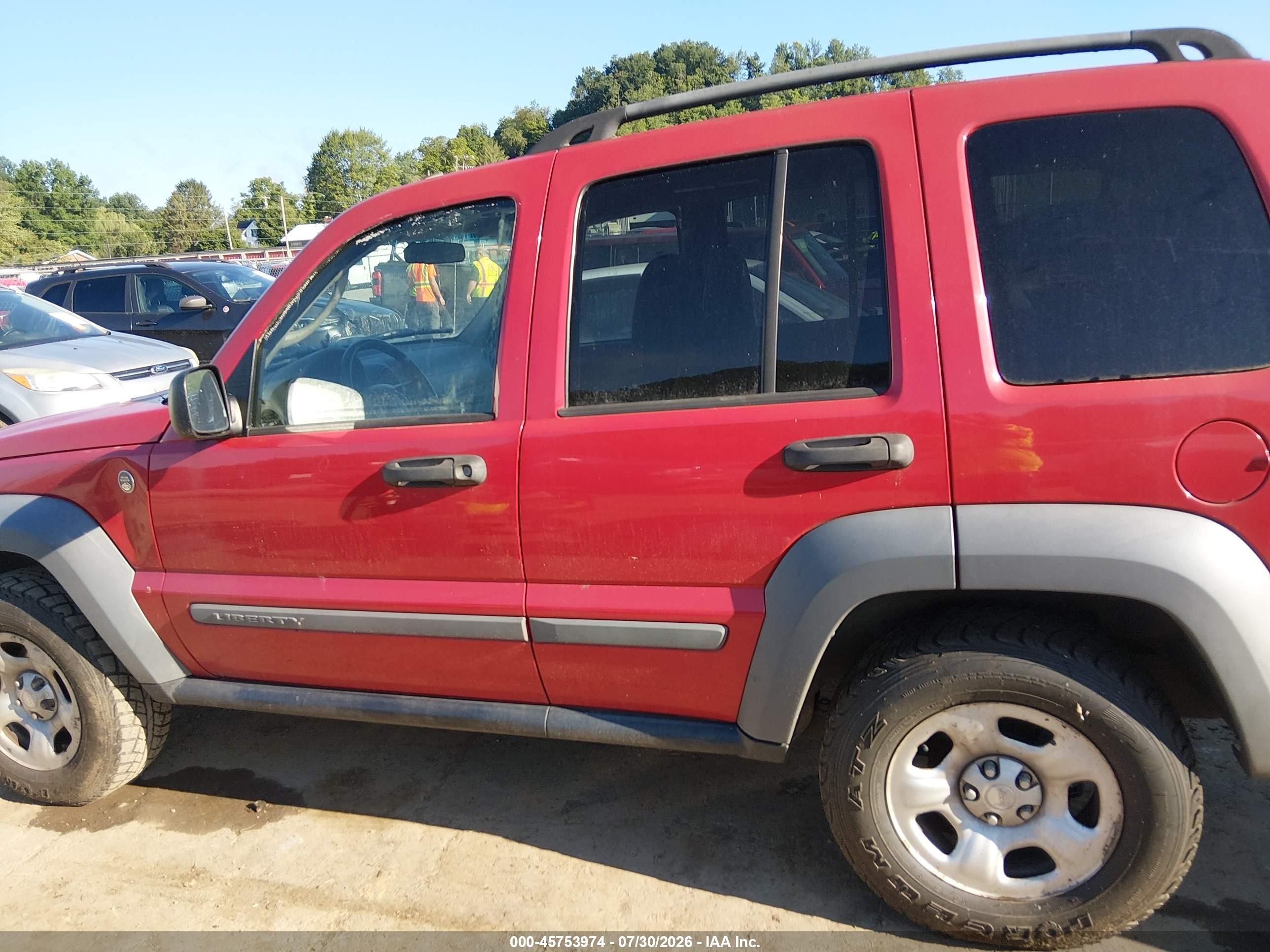 2005 Jeep Liberty Sport Red vin: 1J4GL48K65W502271