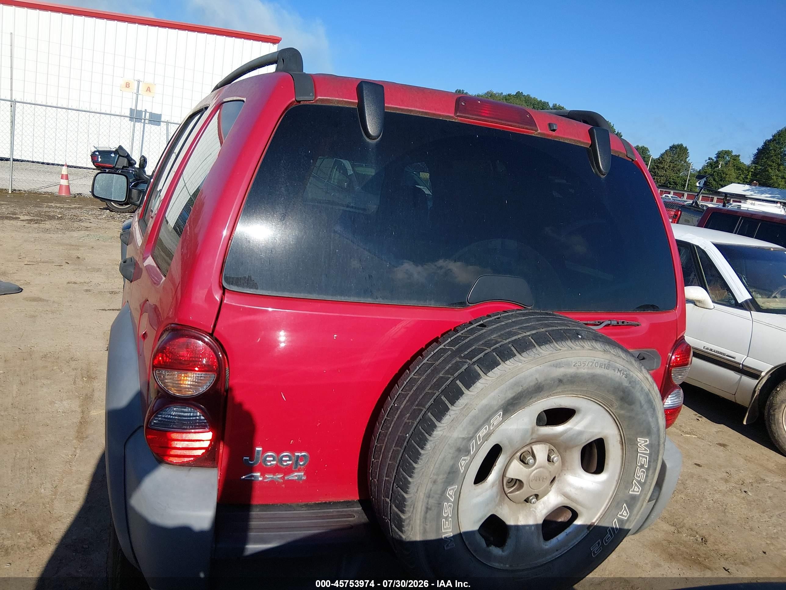 2005 Jeep Liberty Sport Red vin: 1J4GL48K65W502271