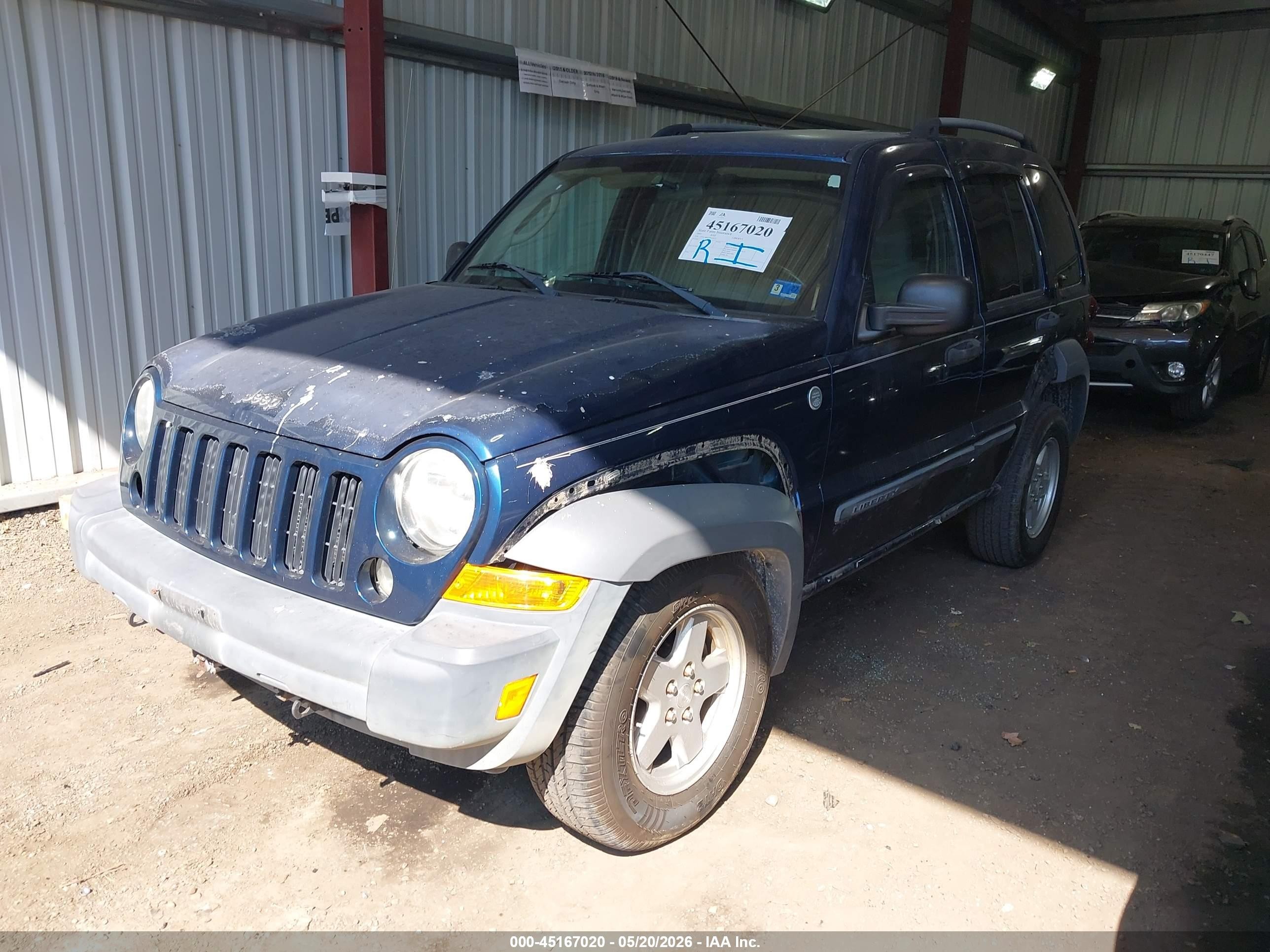 2005 Jeep Liberty Sport Blue vin: 1J4GL48K65W556251