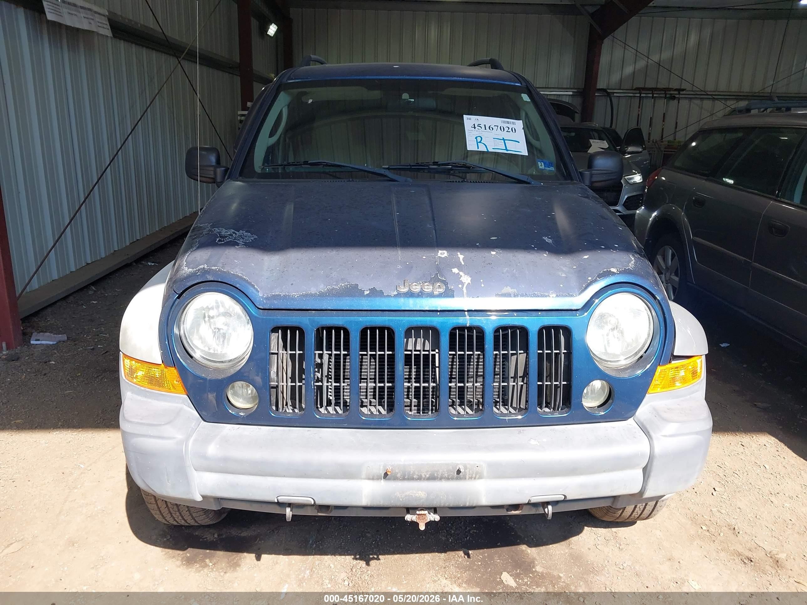 2005 Jeep Liberty Sport Blue vin: 1J4GL48K65W556251