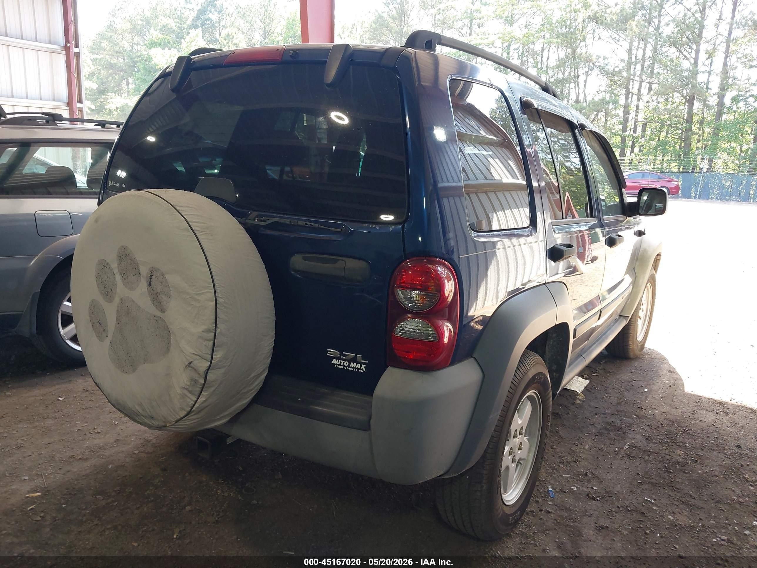 2005 Jeep Liberty Sport Blue vin: 1J4GL48K65W556251