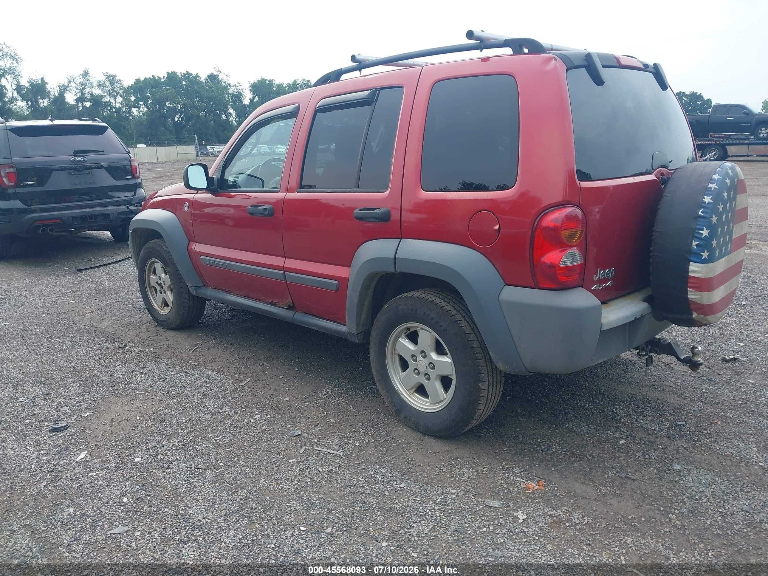2005 Jeep Liberty Sport Red vin: 1J4GL48K65W677362