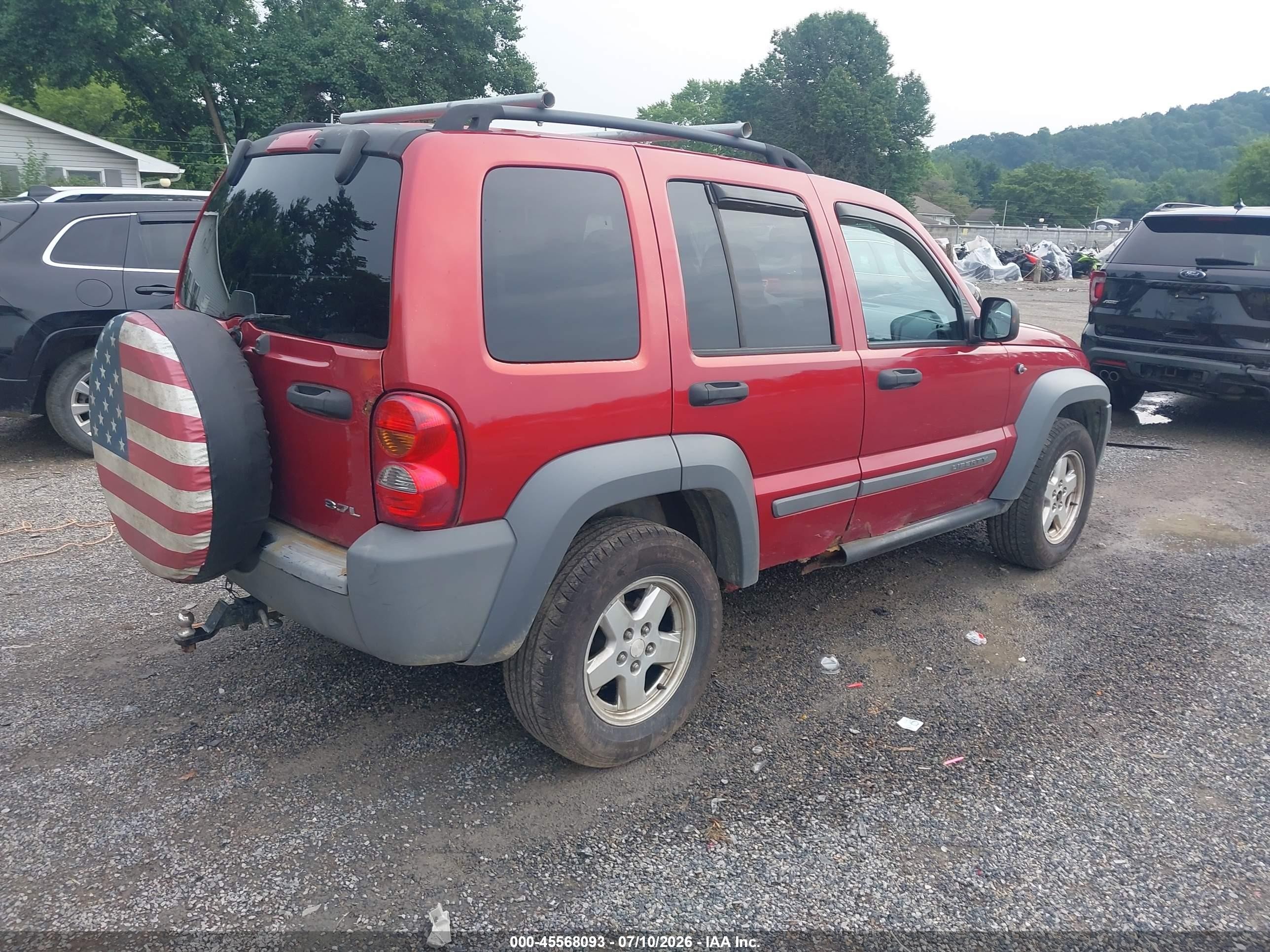 2005 Jeep Liberty Sport Red vin: 1J4GL48K65W677362