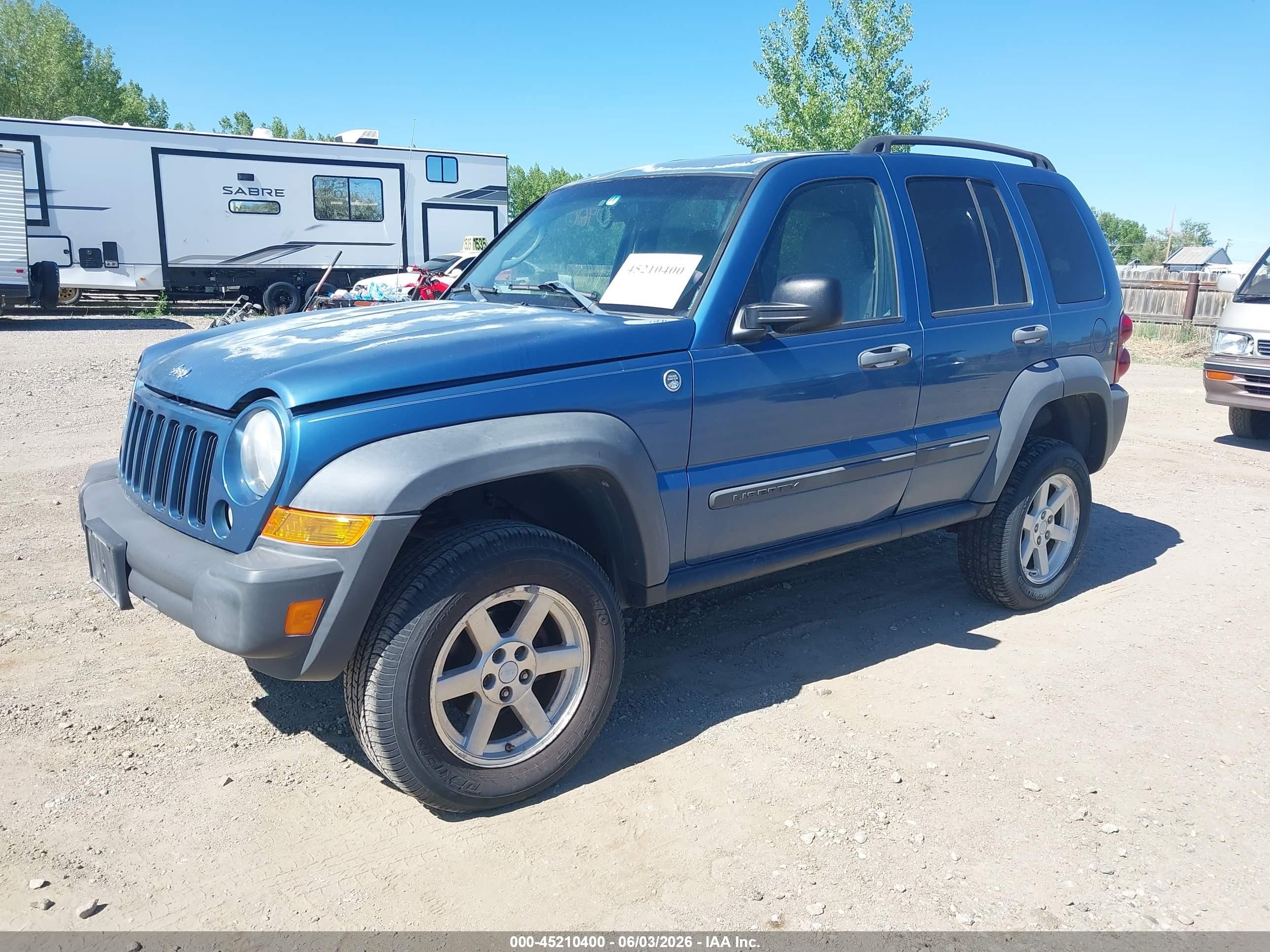 2006 Jeep Liberty Sport Синий vin: 1J4GL48K66W197520