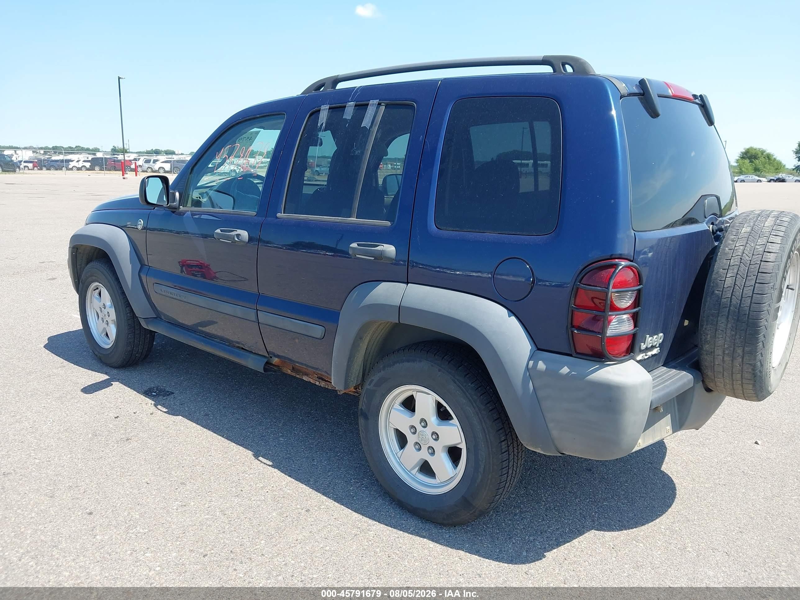 2007 Jeep Liberty Sport Синий vin: 1J4GL48K67W520983