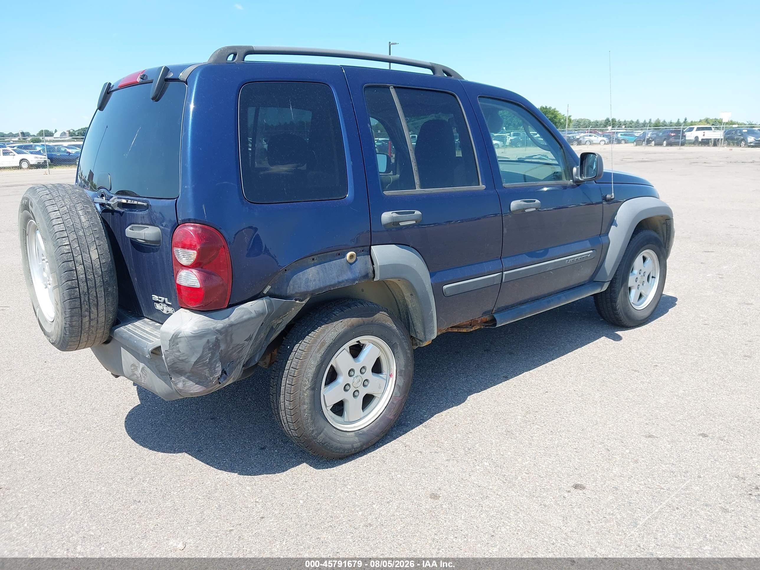 2007 Jeep Liberty Sport Синий vin: 1J4GL48K67W520983