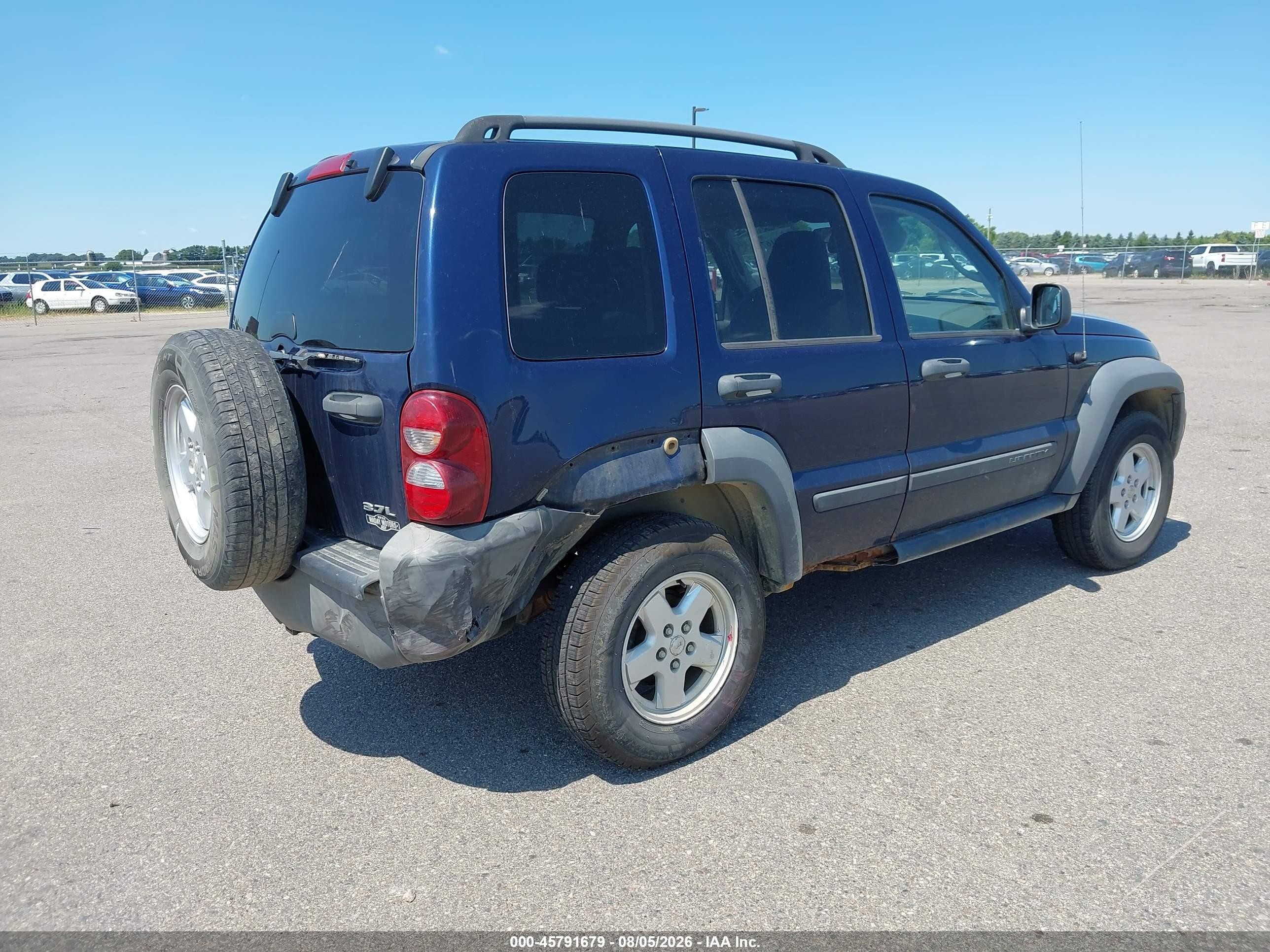 2007 Jeep Liberty Sport Синий vin: 1J4GL48K67W520983