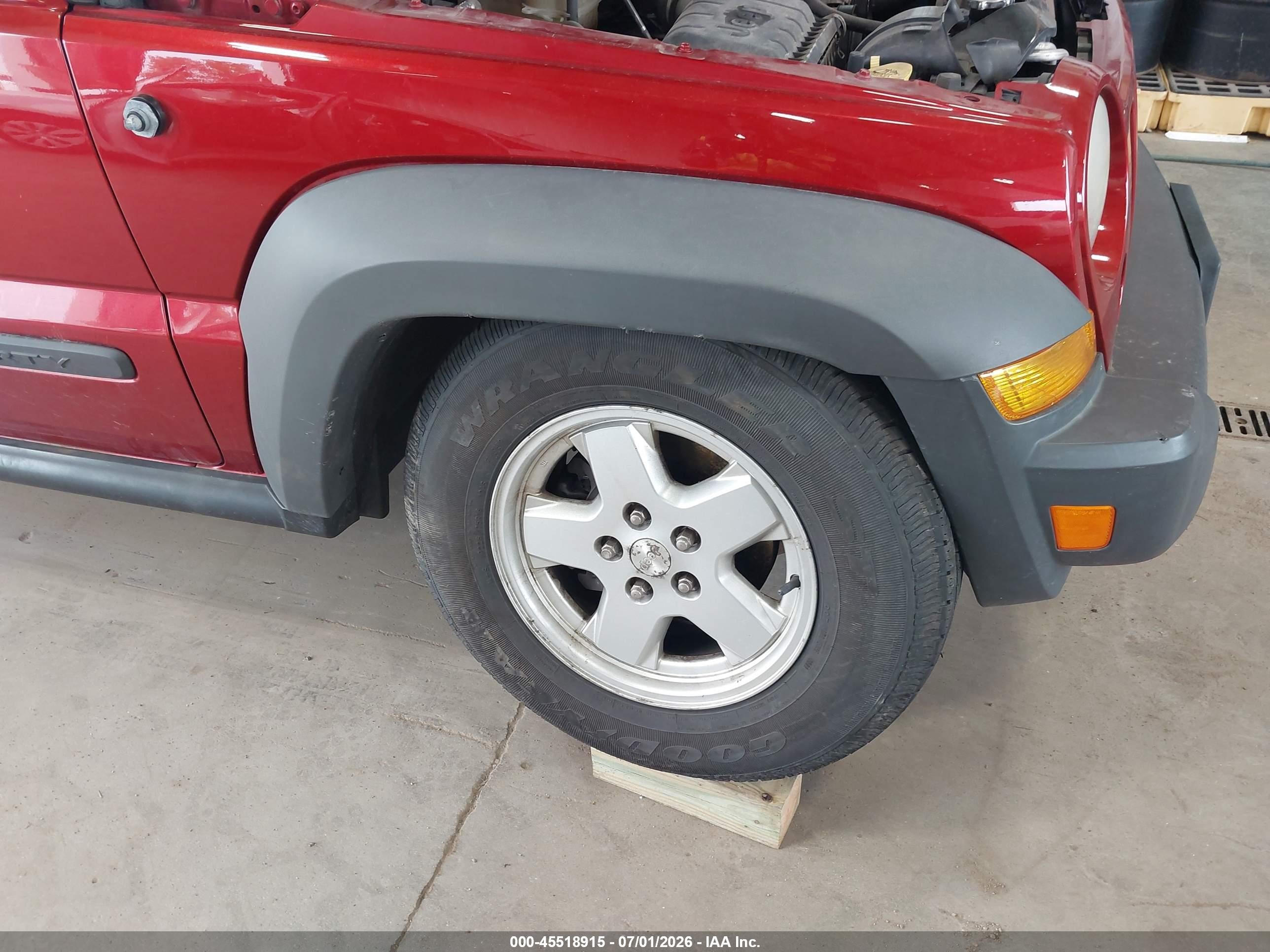 2007 Jeep Liberty Sport Red vin: 1J4GL48K67W538562