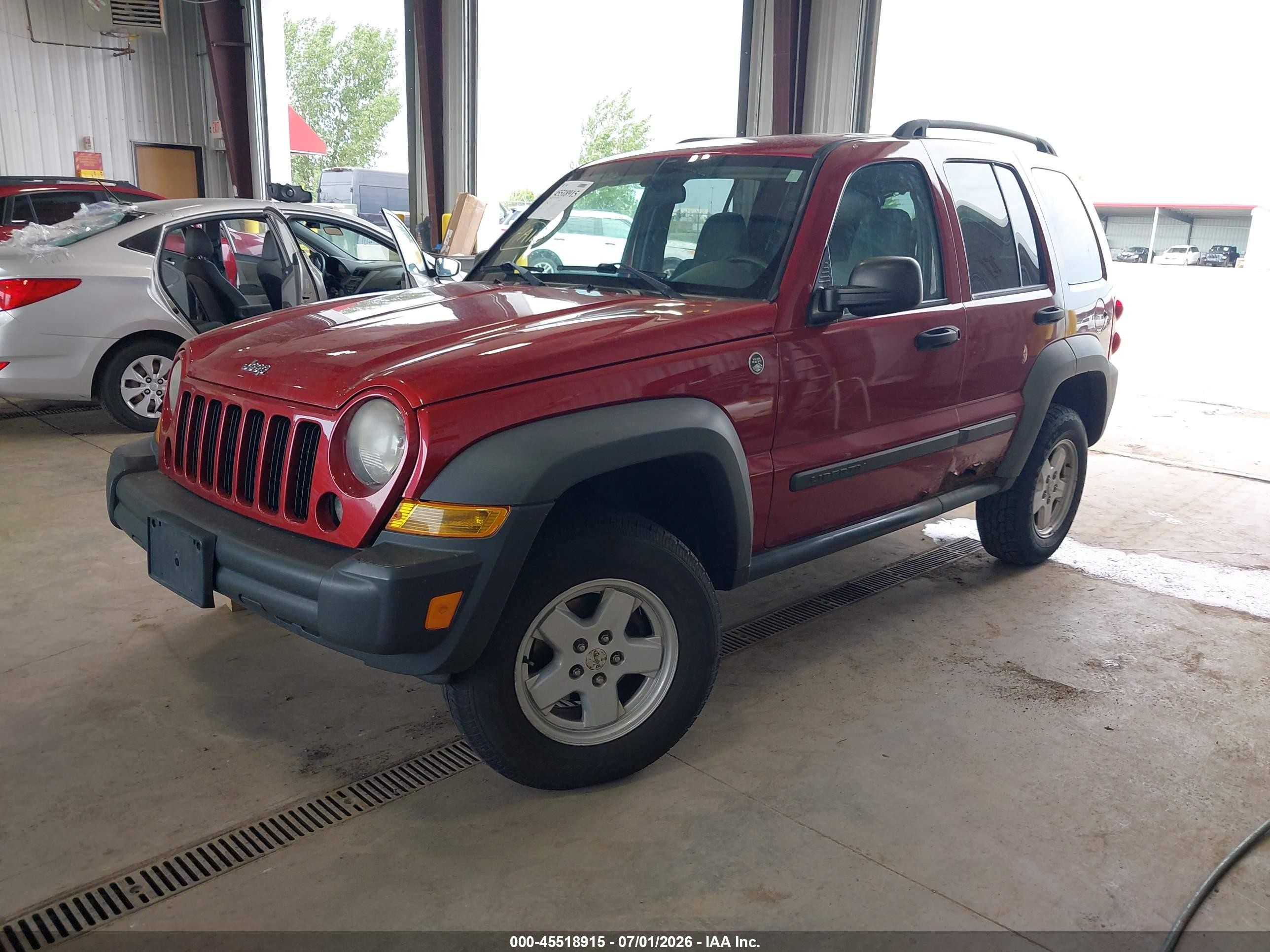 2007 Jeep Liberty Sport Red vin: 1J4GL48K67W538562