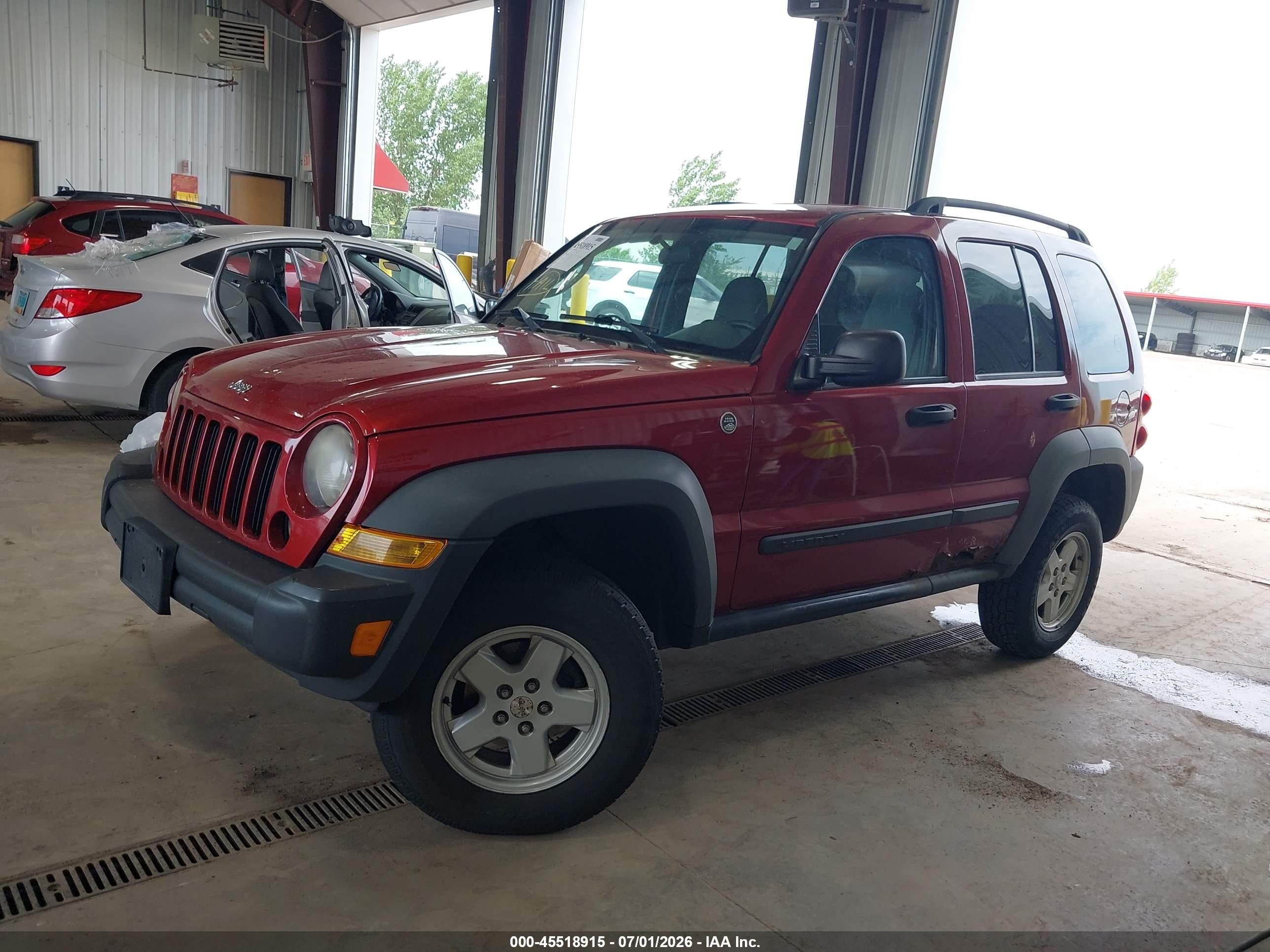 2007 Jeep Liberty Sport Red vin: 1J4GL48K67W538562