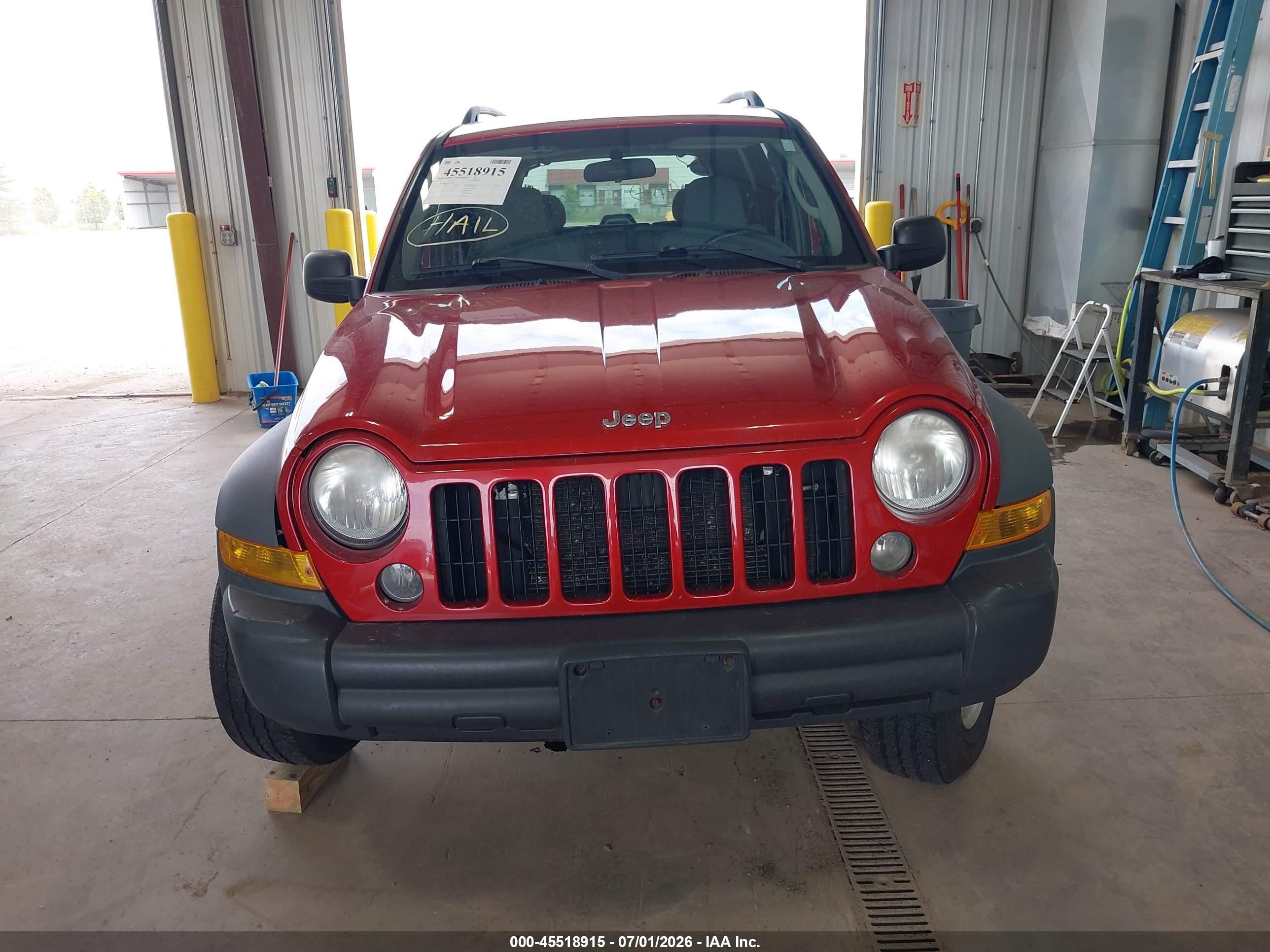 2007 Jeep Liberty Sport Red vin: 1J4GL48K67W538562
