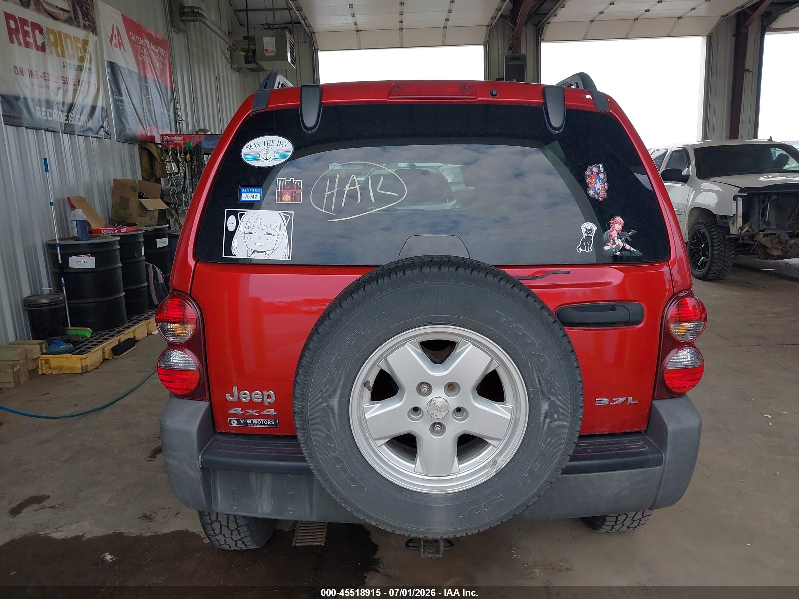 2007 Jeep Liberty Sport Red vin: 1J4GL48K67W538562