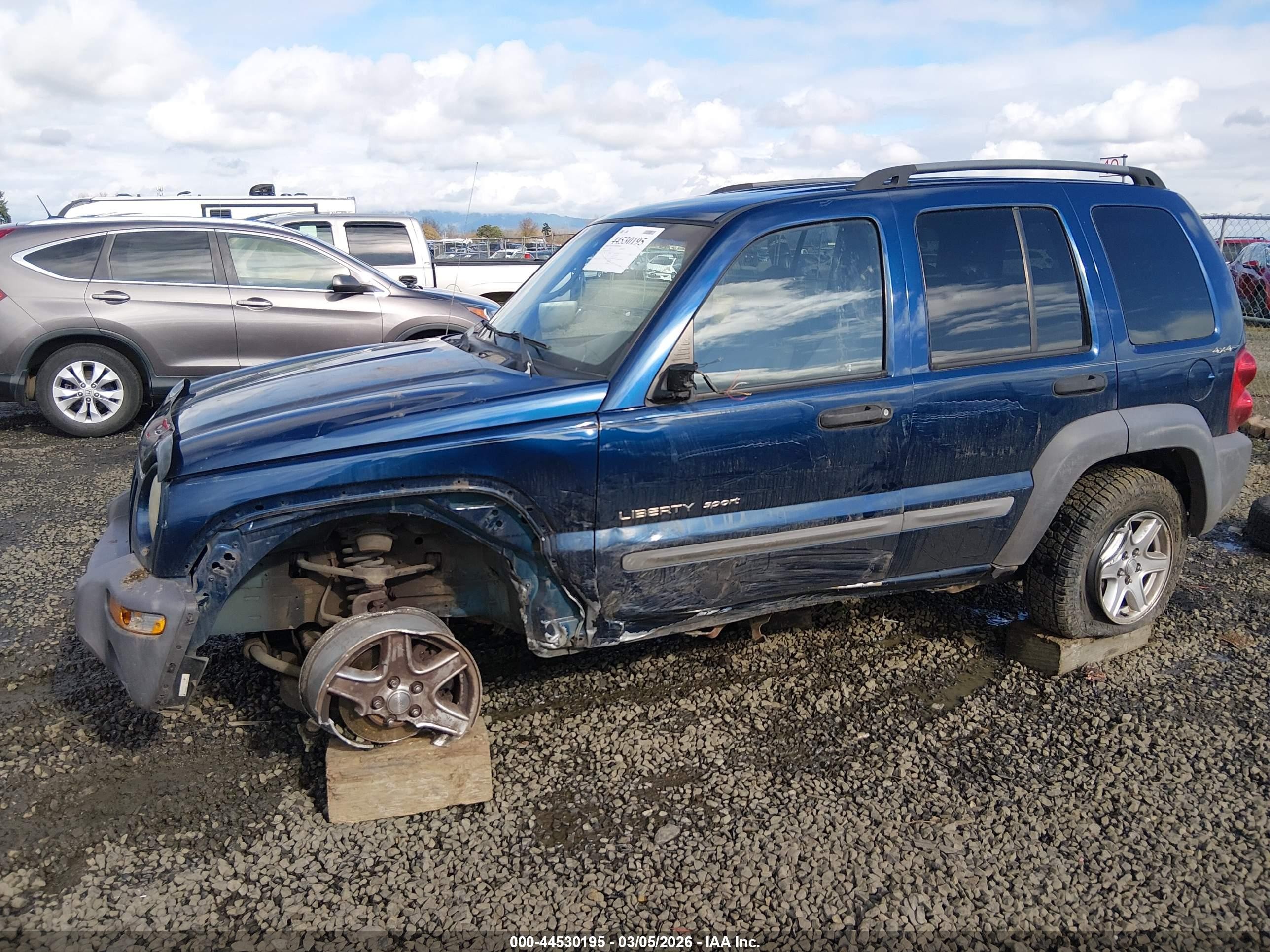 2002 Jeep Liberty Sport Dark Blue vin: 1J4GL48K72W122142