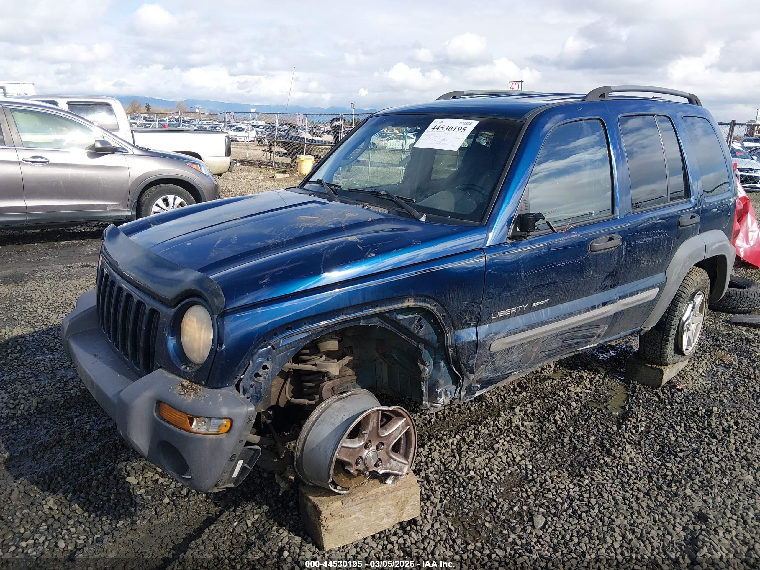 2002 Jeep Liberty Sport Dark Blue vin: 1J4GL48K72W122142