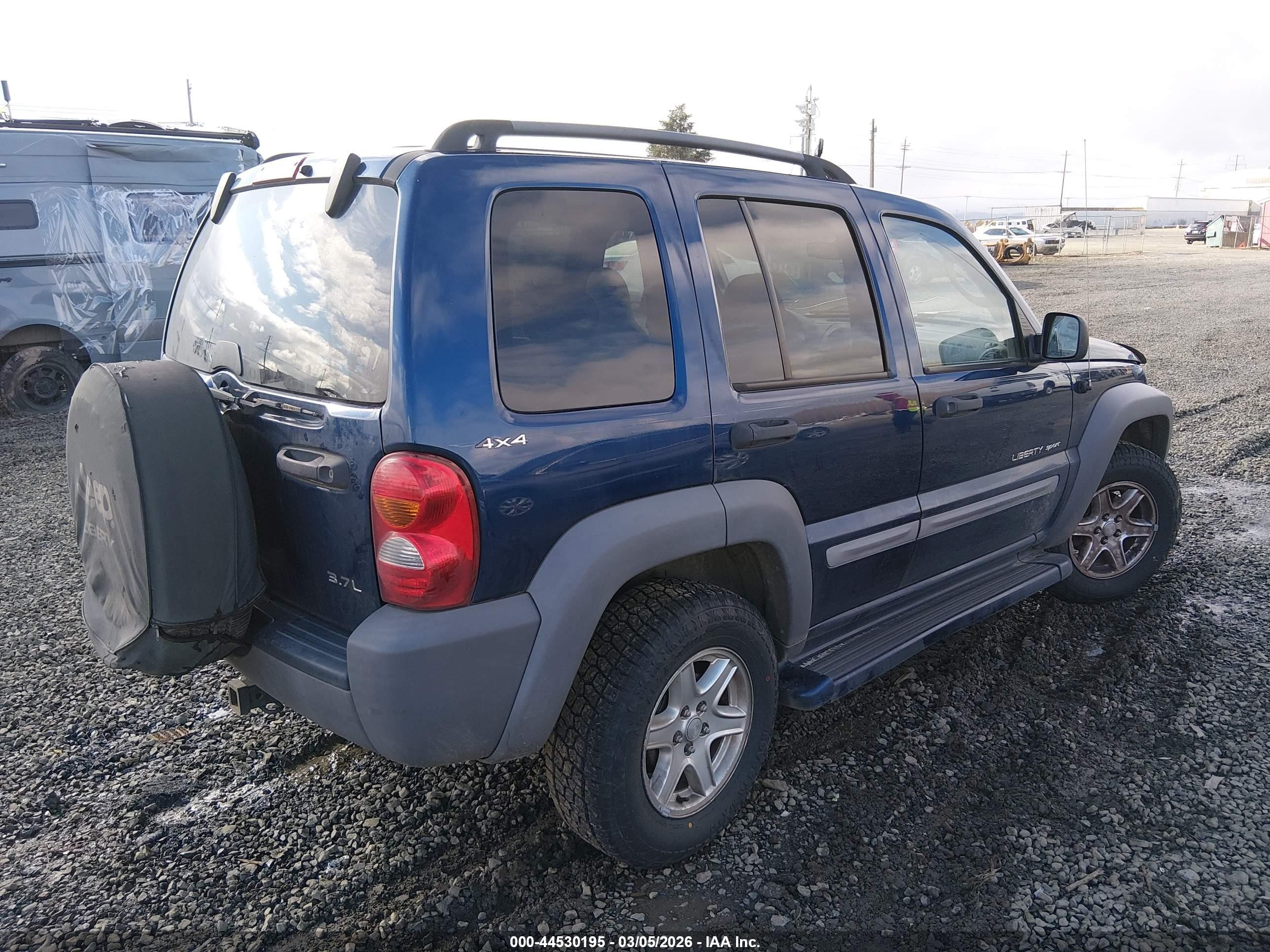 2002 Jeep Liberty Sport Dark Blue vin: 1J4GL48K72W122142